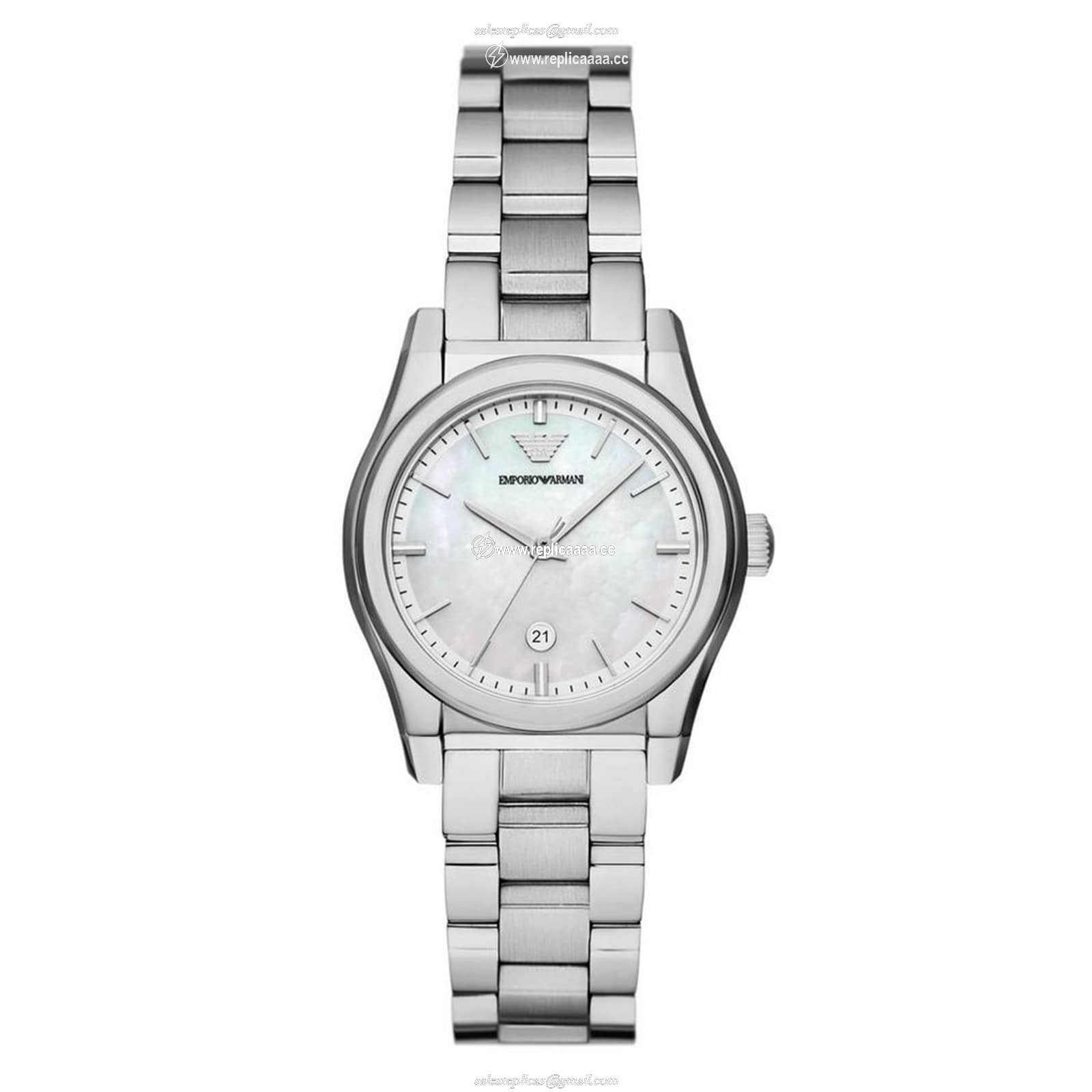 Emporio Armani Federico Ladies details 32mm White Mother Of Pearl AR11557