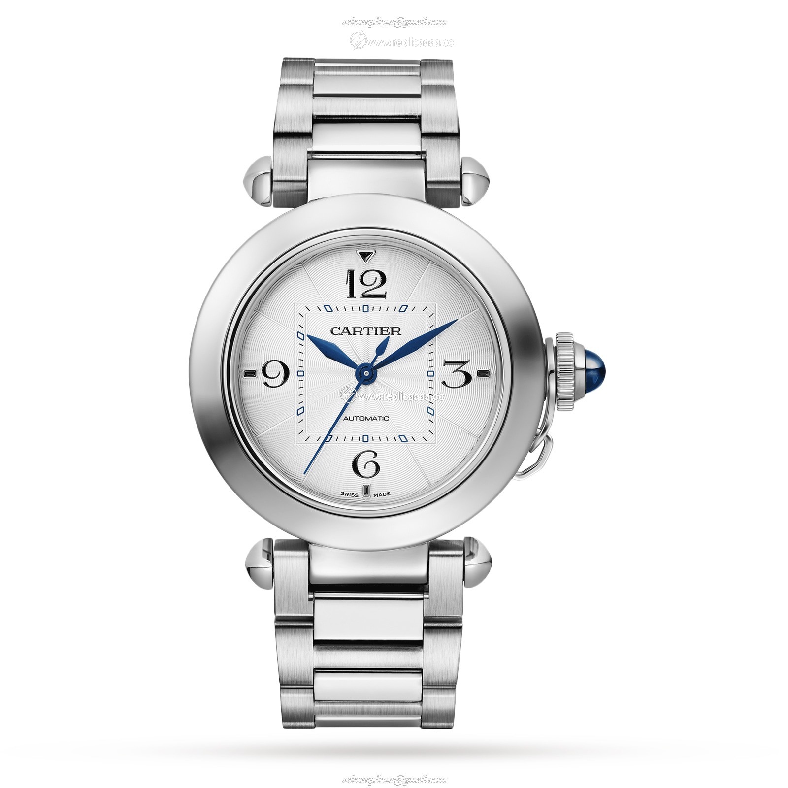 Cartier Pasha De Cartier details 35mm Automatic Movement Steel Interchangeable Metal And Leather Straps WSPA0013