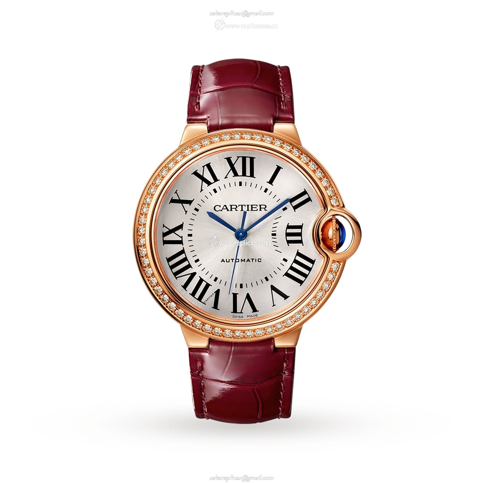 Cartier Ballon Bleu De details 36mm Rose Gold Diamonds Leather WJBB0034 1 Cartier Ballon Bleu De details 36mm Rose Gold Diamonds Leather WJBB0034