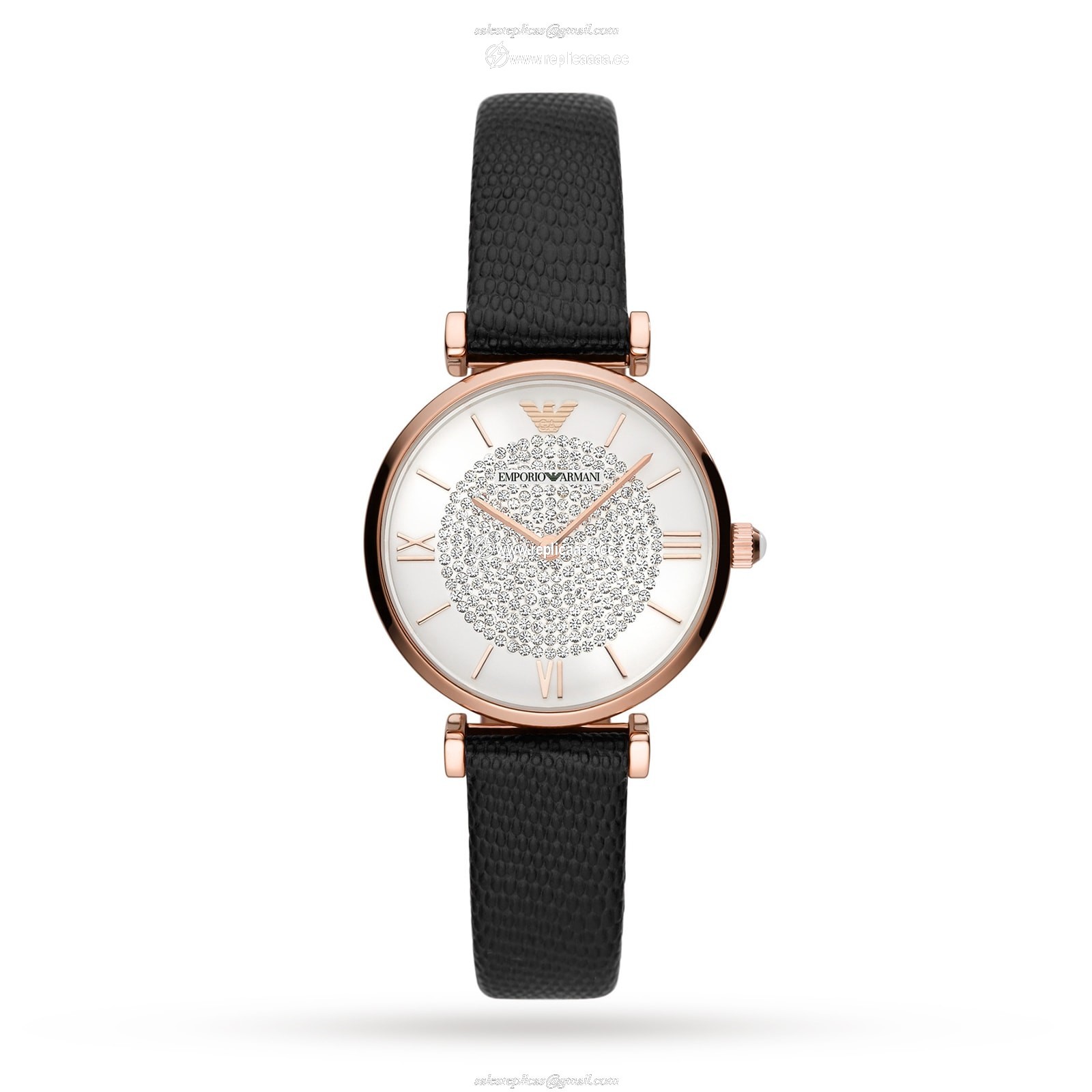 Emporio Armani Ladie's Leather Strap details AR11387 1 Emporio Armani Ladie's Leather Strap details AR11387