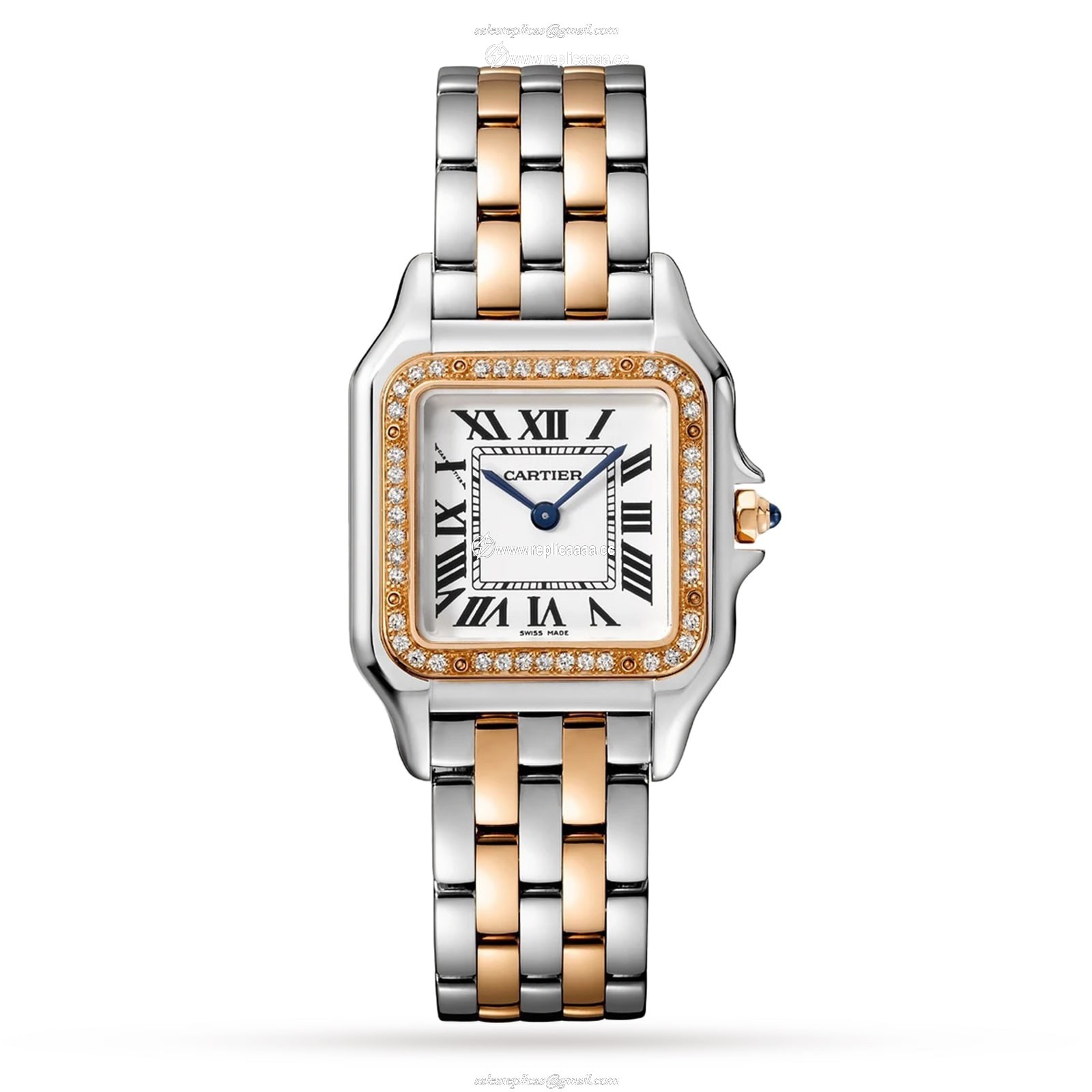 Cartier Panthere De Cartier details Medium Model Quartz Movement Rose Gold Steel Diamonds W3PN0007 1 Cartier Panthere De Cartier details Medium Model Quartz Movement Rose Gold Steel Diamonds W3PN0007
