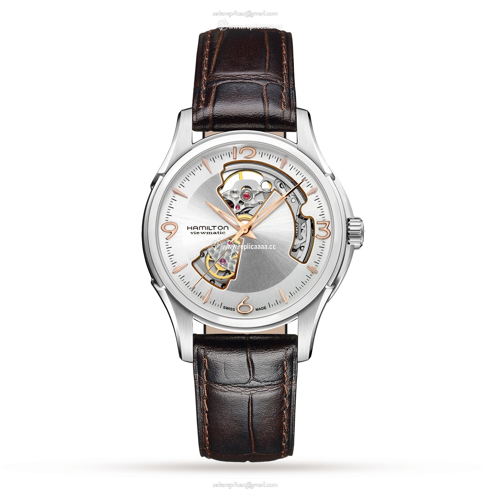 Hamilton Jazzmaster Open Heart Auto 40mm Mens details Silver H32565555 1 Hamilton Jazzmaster Open Heart Auto 40mm Mens details Silver H32565555