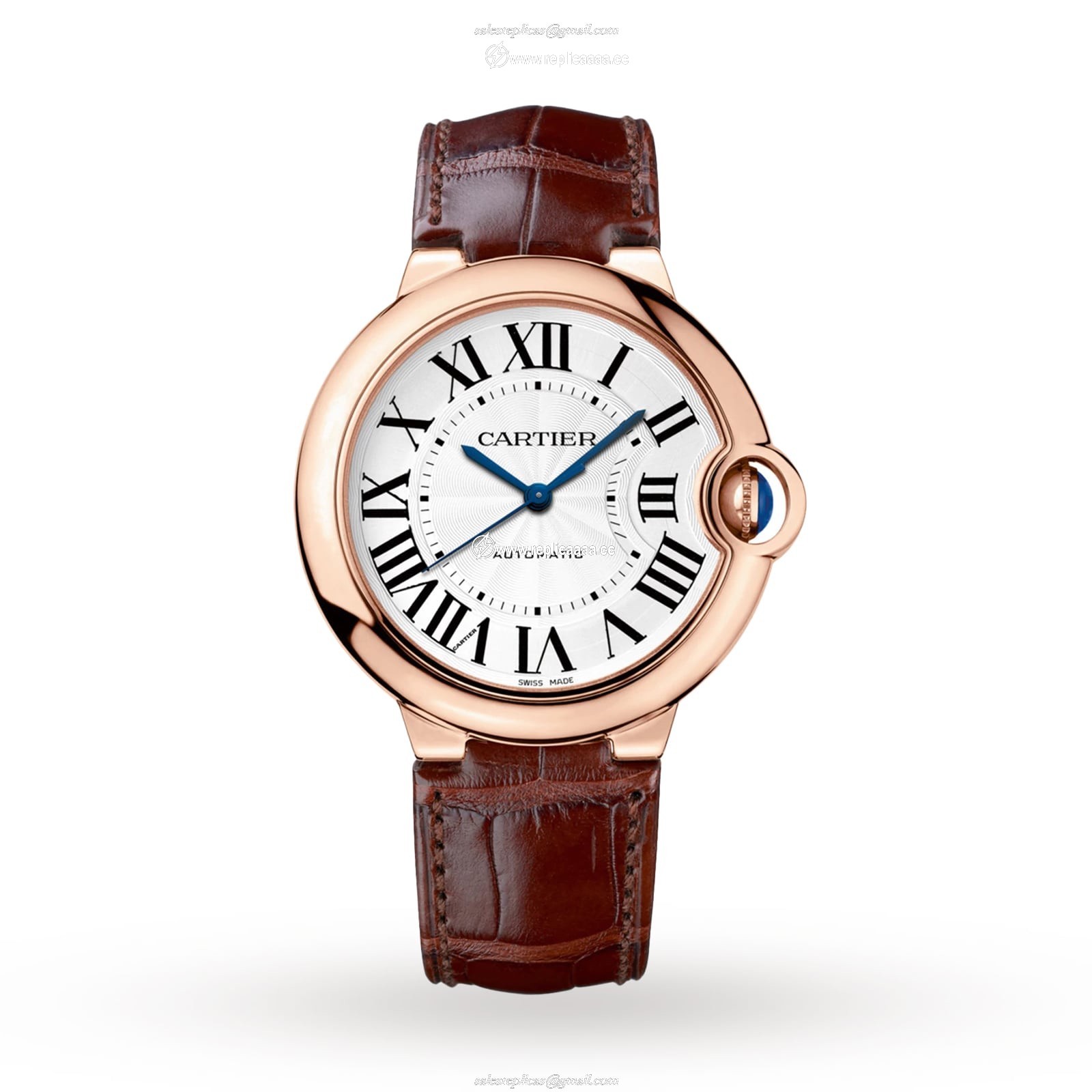 Cartier Ballon Bleu De Cartier details 36mm Automatic Movement Pink Gold Leather WGBB0009 1 Cartier Ballon Bleu De Cartier details 36mm Automatic Movement Pink Gold Leather WGBB0009