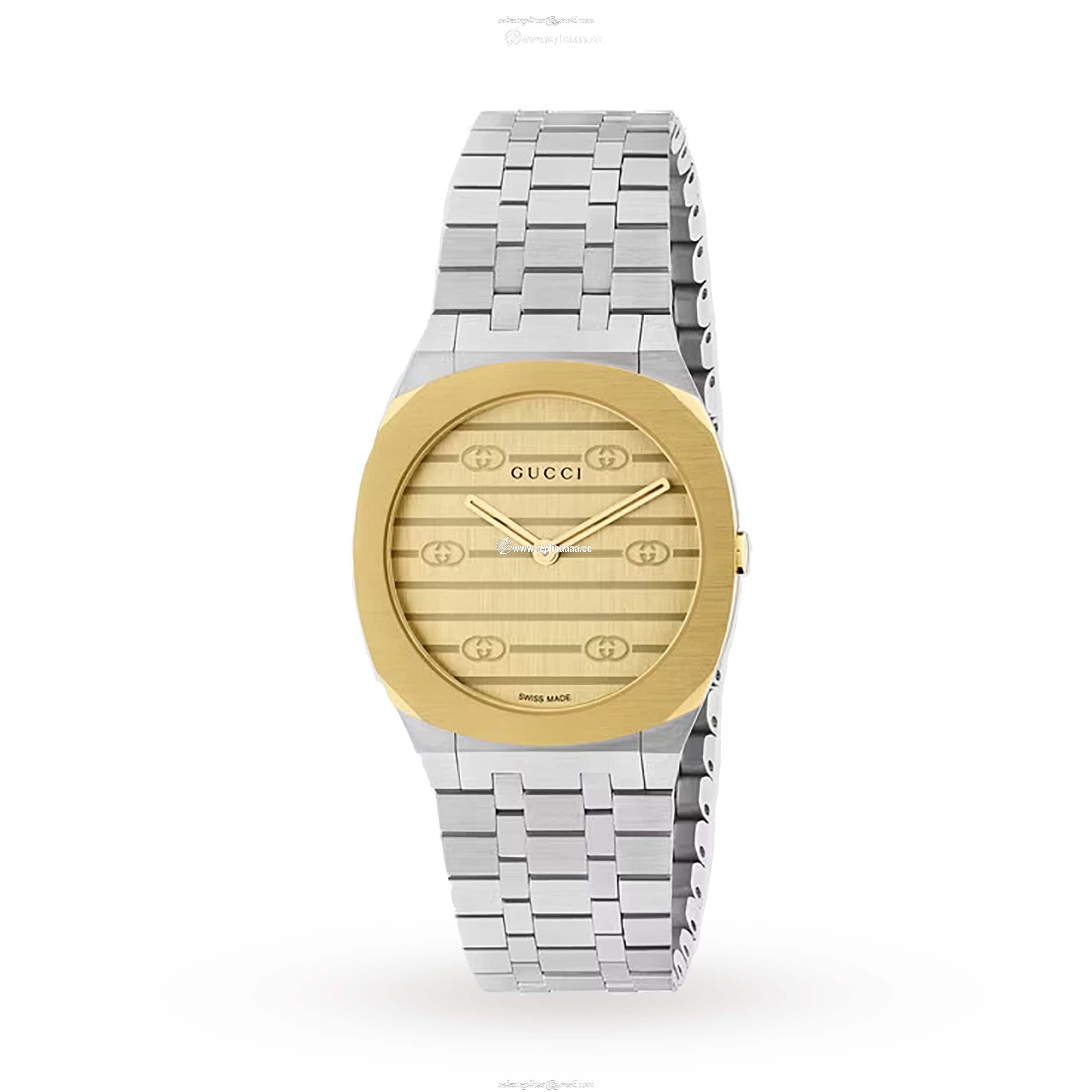 Gucci 25H details 30mm in Steel YA163502