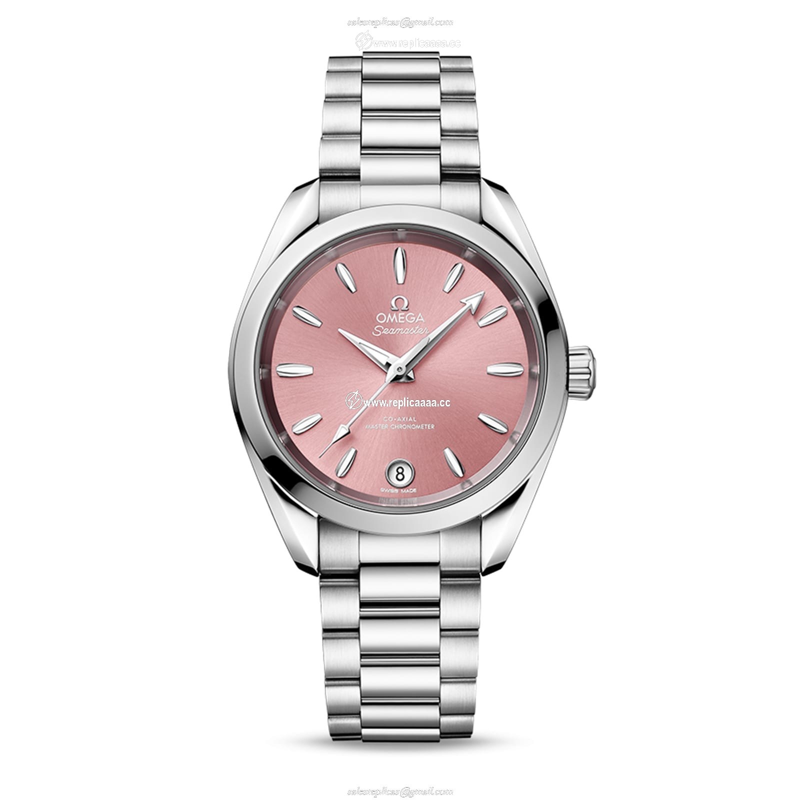 Omega Seamaster Aqua Terra 150m Co-Axial Master Chronometer 34mm Ladies details Pink O22010342010003