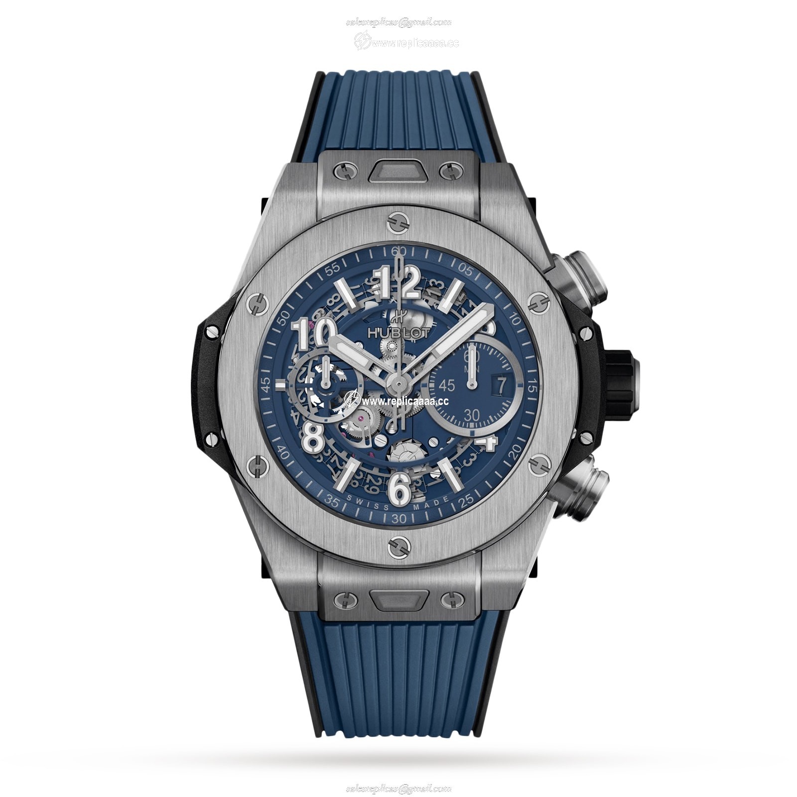 Hublot Big Bang Unico Titanium Blue 44mm Mens details 421.NX.5170.RX 1 Hublot Big Bang Unico Titanium Blue 44mm Mens details 421.NX.5170.RX