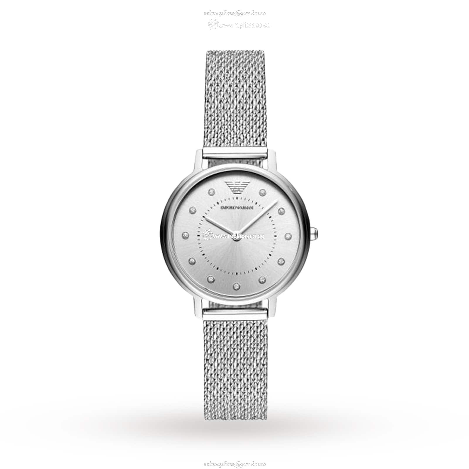 Emporio Armani Silver Tone Mesh Ladies details AR11128