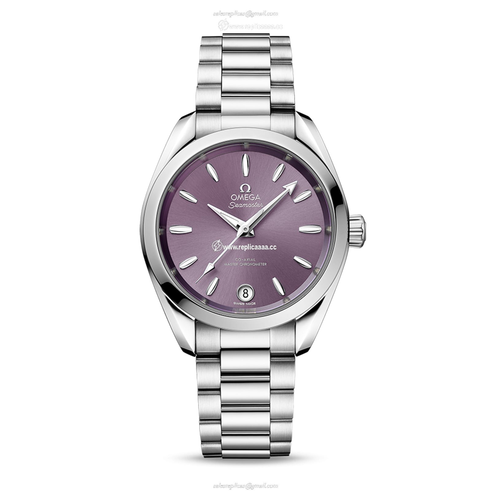Omega Seamaster Aqua Terra 150m Co-Axial Master Chronometer 34mm Ladies details Purple O22010342010002 1 Omega Seamaster Aqua Terra 150m Co-Axial Master Chronometer 34mm Ladies details Purple O22010342010002