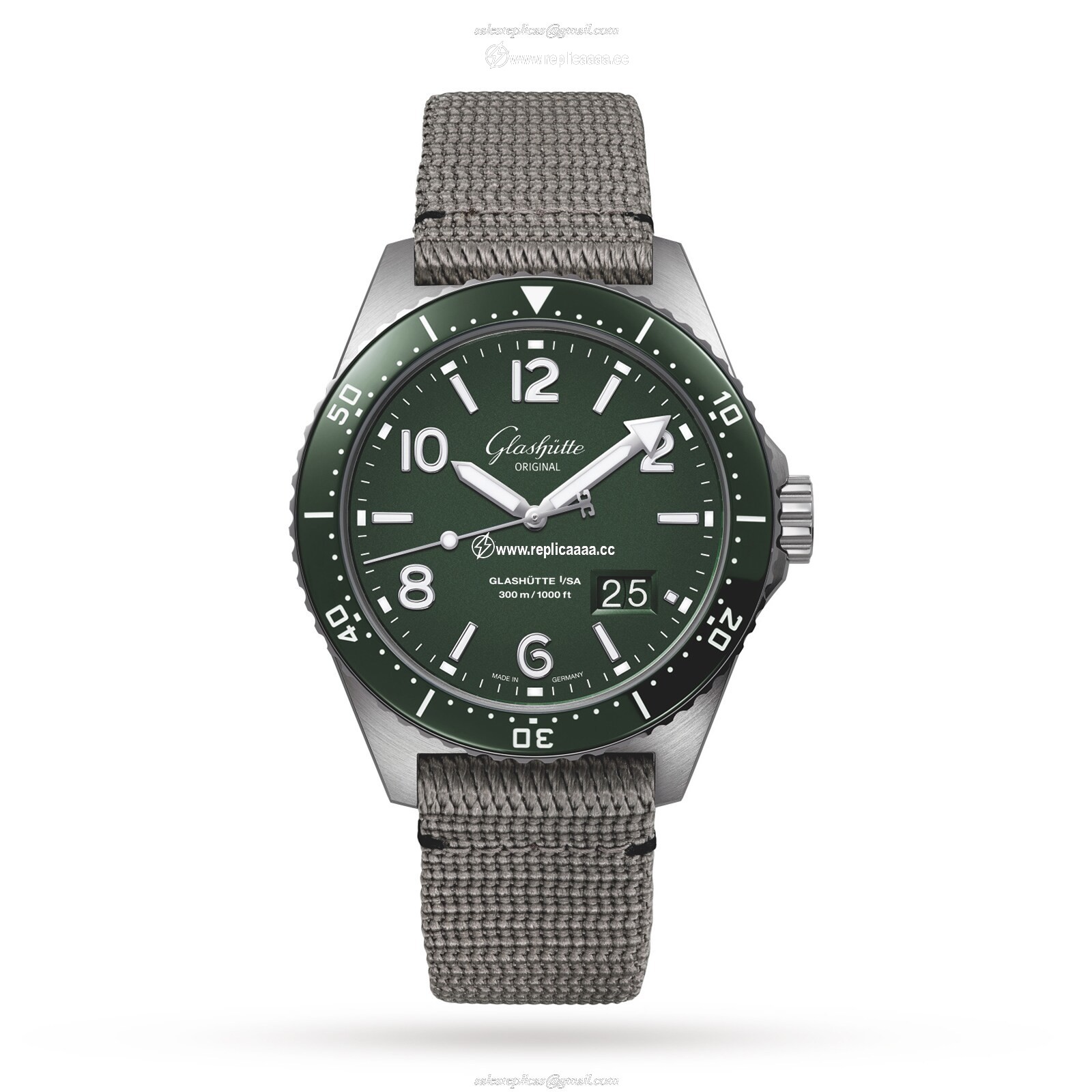 Glashutte Original SeaQ 43.2mm Mens details - Synthetic Strap 1-36-13-07-83-08