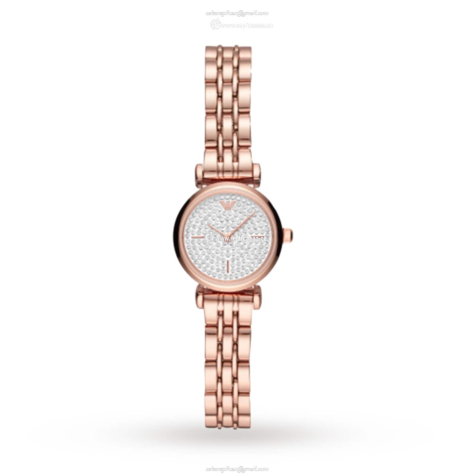 Emporio Armani T-Bar Rose Gold Tone and White Dial Ladies details AR11266 1 Emporio Armani T-Bar Rose Gold Tone and White Dial Ladies details AR11266