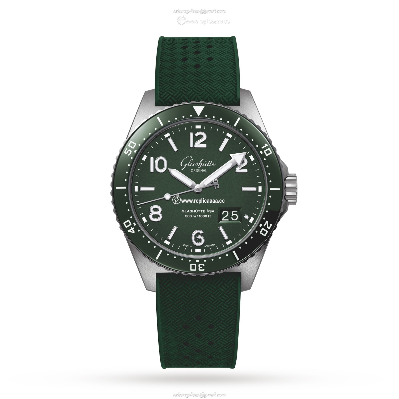 Glashutte Original SeaQ 43.2mm Mens details - Rubber Strap 1-36-13-07-83-06
