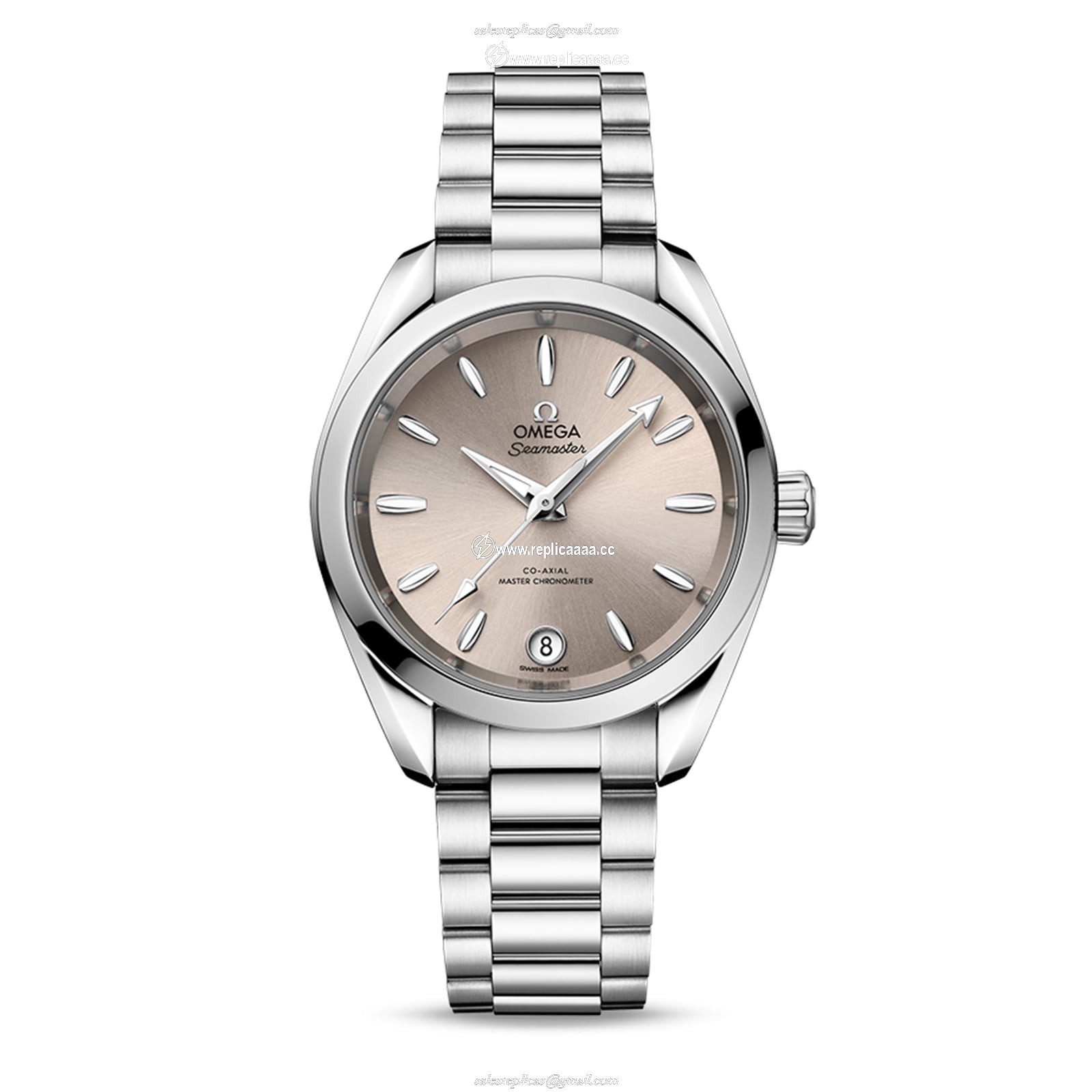 Omega Seamaster Aqua Terra 150m Co-Axial Master Chronometer 34mm Ladies details Ivory O22010342009001 1 Omega Seamaster Aqua Terra 150m Co-Axial Master Chronometer 34mm Ladies details Ivory O22010342009001