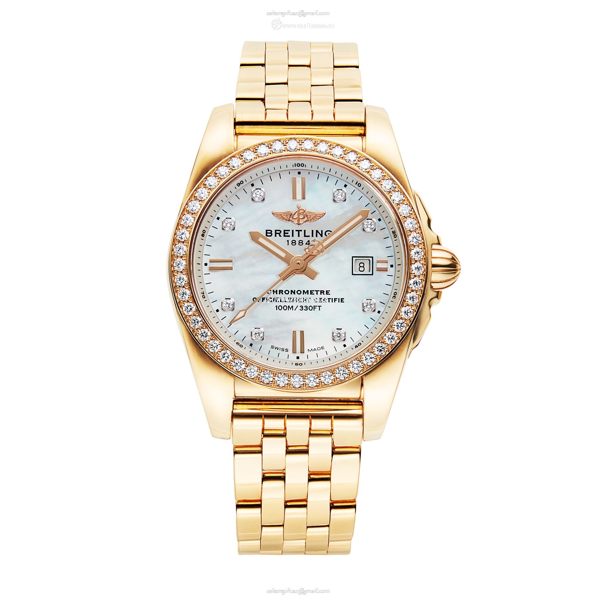 Breitling Galactic 18ct Rose Gold Quartz Ladies details H7234853/A792