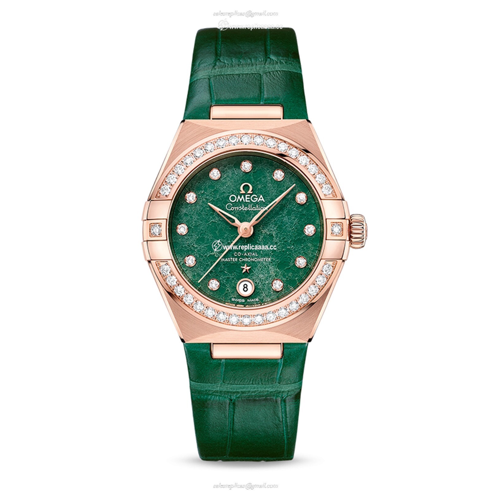 Omega Constellation Co-Axial Master Chronometer 29mm Ladies details Green O13158292099004 1 Omega Constellation Co-Axial Master Chronometer 29mm Ladies details Green O13158292099004