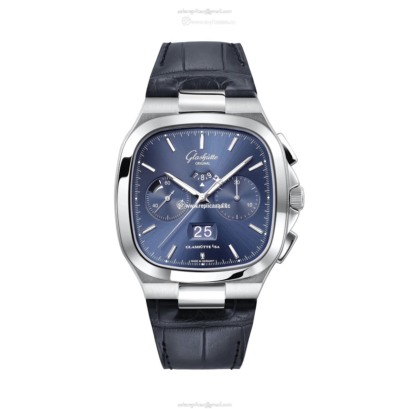 Glashutte Original Seventies Chronograph Panorama Date 40mm Mens details 1-37-02-08-02-61