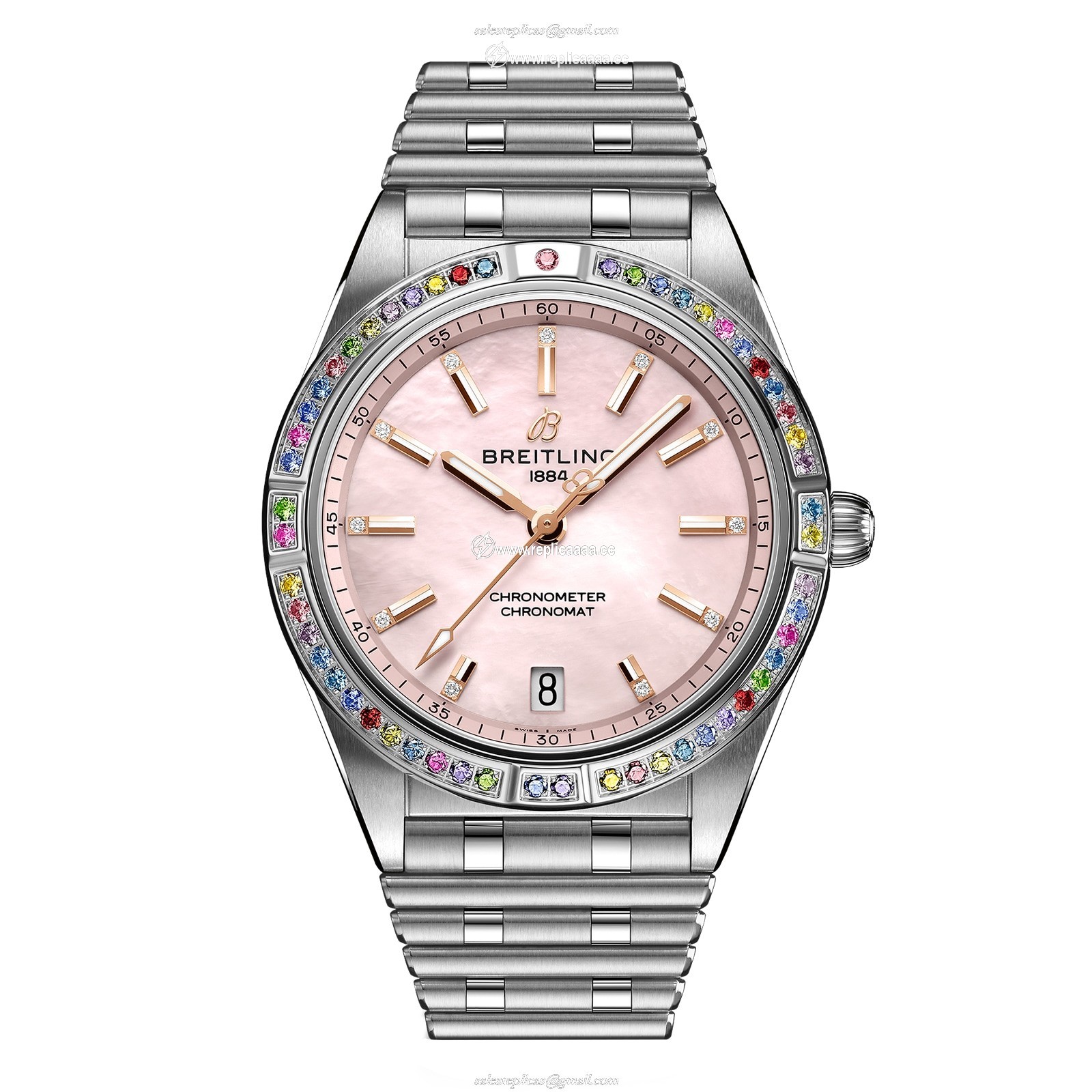 Breitling Chronomat Automatic 36 South Sea Pink Stainless Steel Bracelet Ladies details G10380BB1K1G1 1 Breitling Chronomat Automatic 36 South Sea Pink Stainless Steel Bracelet Ladies details G10380BB1K1G1