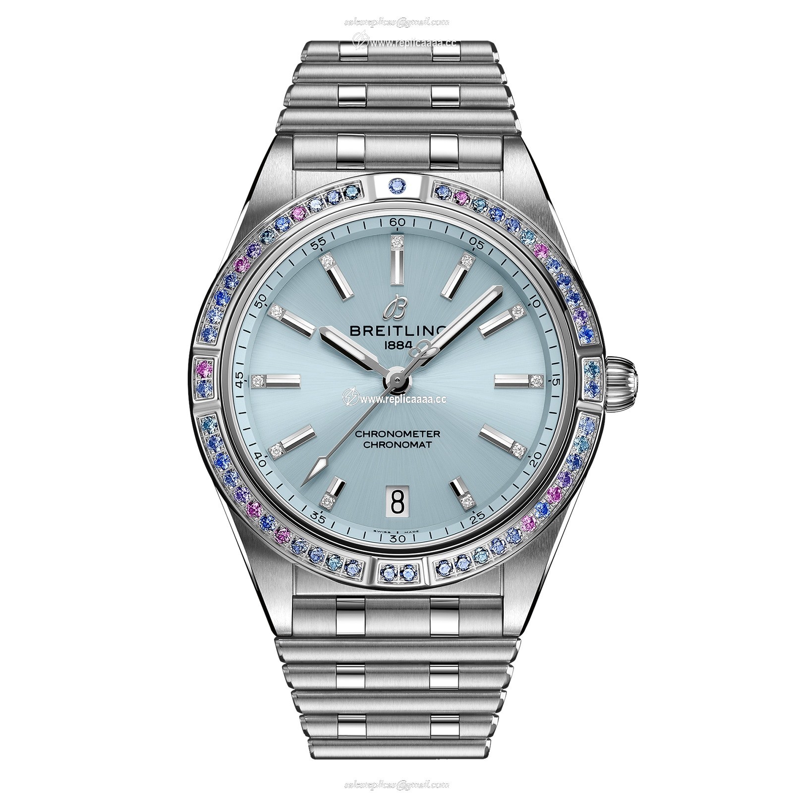 Breitling Chronomat Automatic 36 South Sea Ice Blue Stainless Steel Bracelet Ladies details G10380611C1G1 1 Breitling Chronomat Automatic 36 South Sea Ice Blue Stainless Steel Bracelet Ladies details G10380611C1G1
