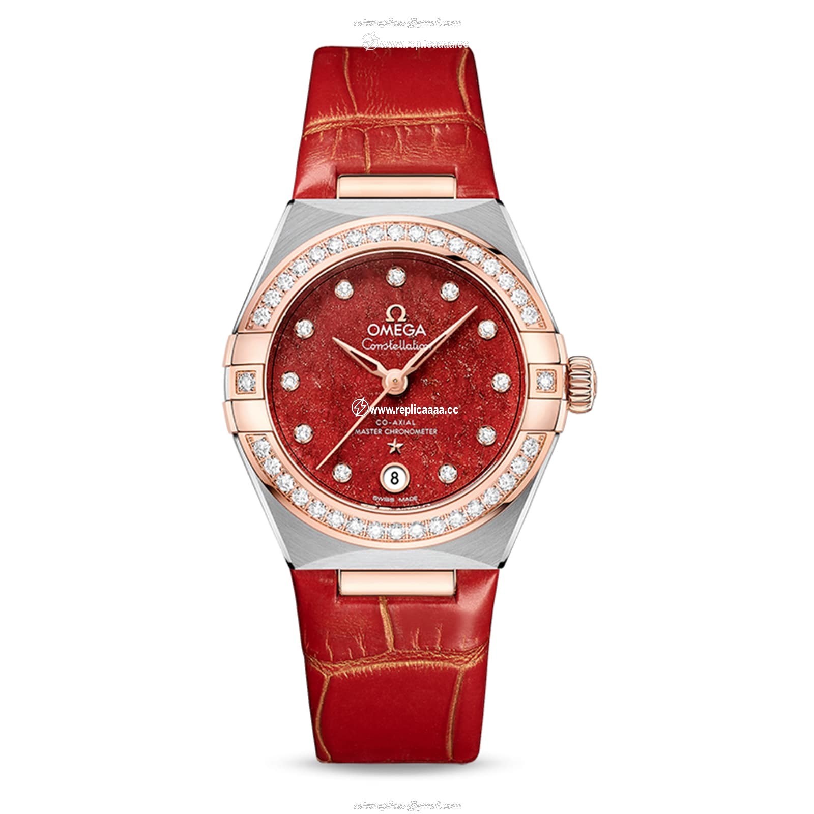 Omega Constellation Co-Axial Master Chronometer 29mm Ladies details Red O13128292099002 1 Omega Constellation Co-Axial Master Chronometer 29mm Ladies details Red O13128292099002