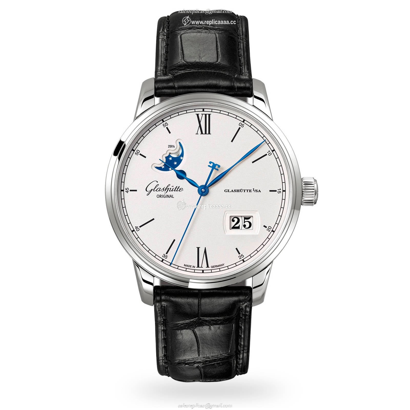 Glashutte Original Senator Excellence Panorama Date Moon Phase Mens details 1-36-04-04-02-30