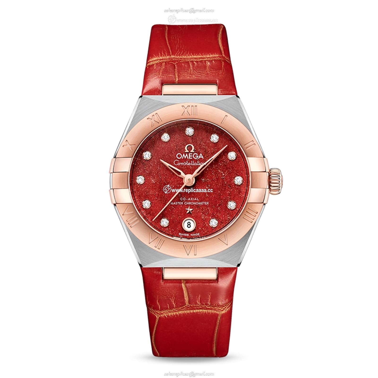 Omega Constellation Co-Axial Master Chronometer 29mm Ladies details Red O13123292099002 1 Omega Constellation Co-Axial Master Chronometer 29mm Ladies details Red O13123292099002