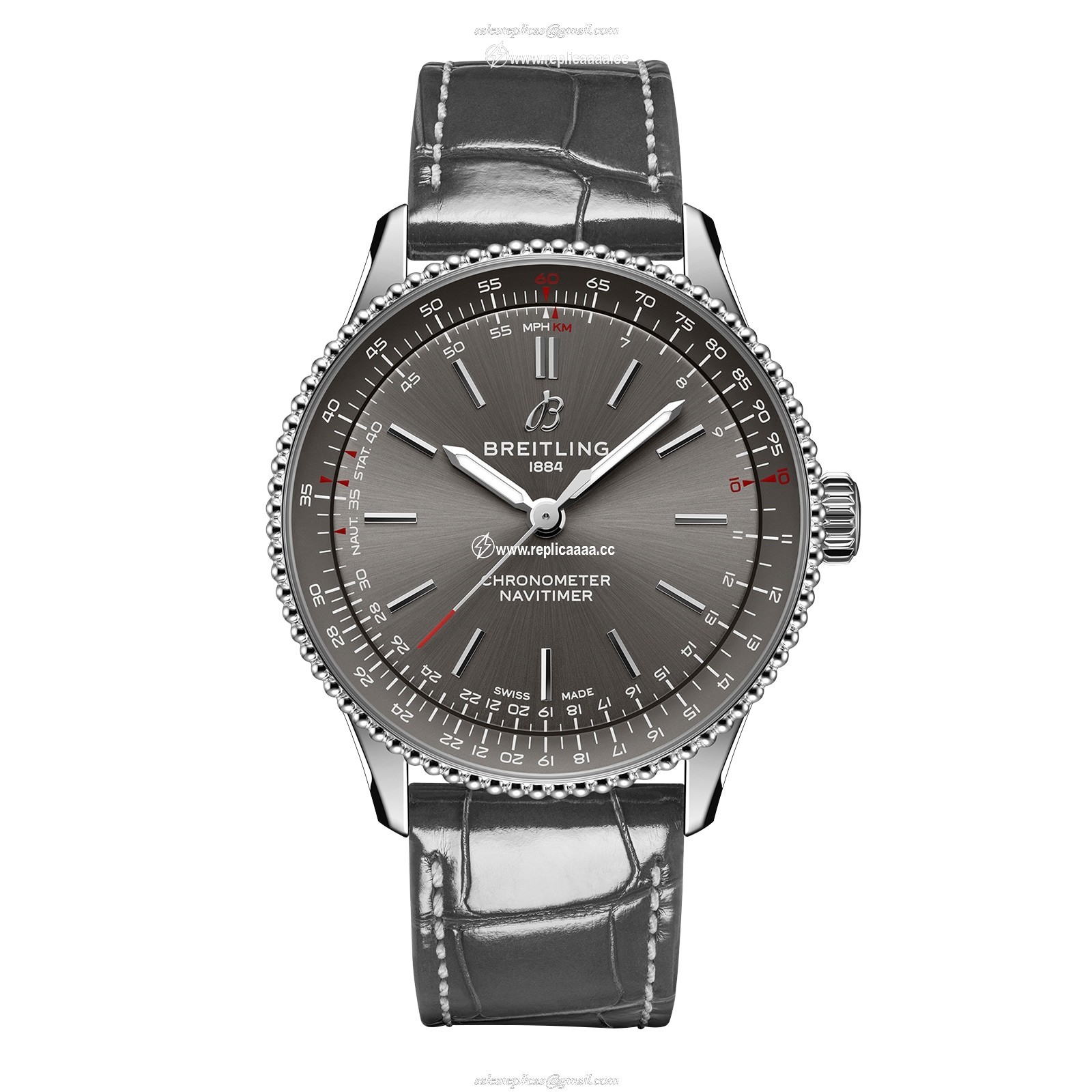 Breitling Navitimer 36mm Ladies details Grey Alligator A17327381B1P1 1 Breitling Navitimer 36mm Ladies details Grey Alligator A17327381B1P1