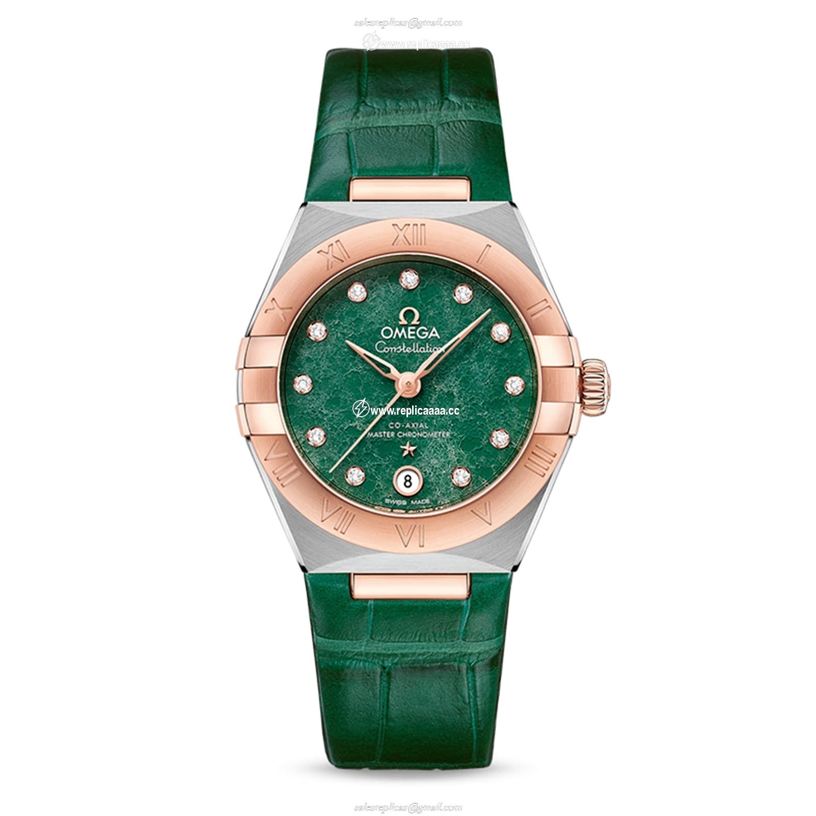 Omega Constellation Co-Axial Master Chronometer 29mm Ladies details Green O13123292099001