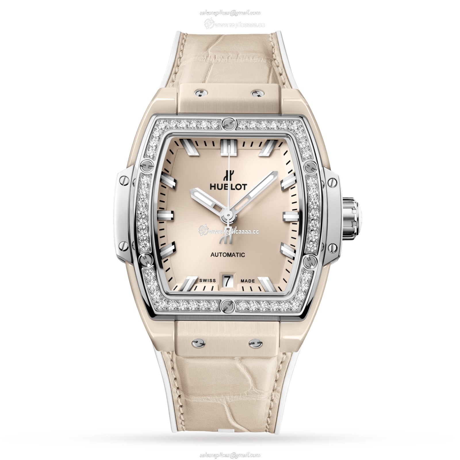 Hublot Spirit Of Big Bang Beige Ceramic Titanium Diamonds 39mm 665.CZ.891B.LR.1204