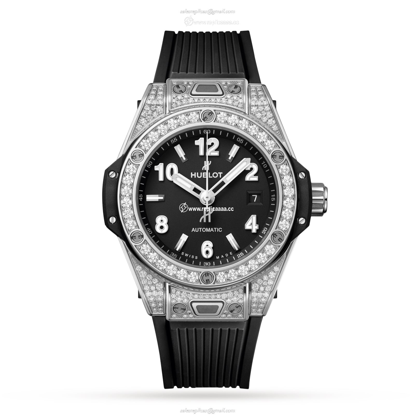 Hublot Big Bang One Click Steel Pave 33mm Ladies details 485.SX.1170.RX.1604 1 Hublot Big Bang One Click Steel Pave 33mm Ladies details 485.SX.1170.RX.1604