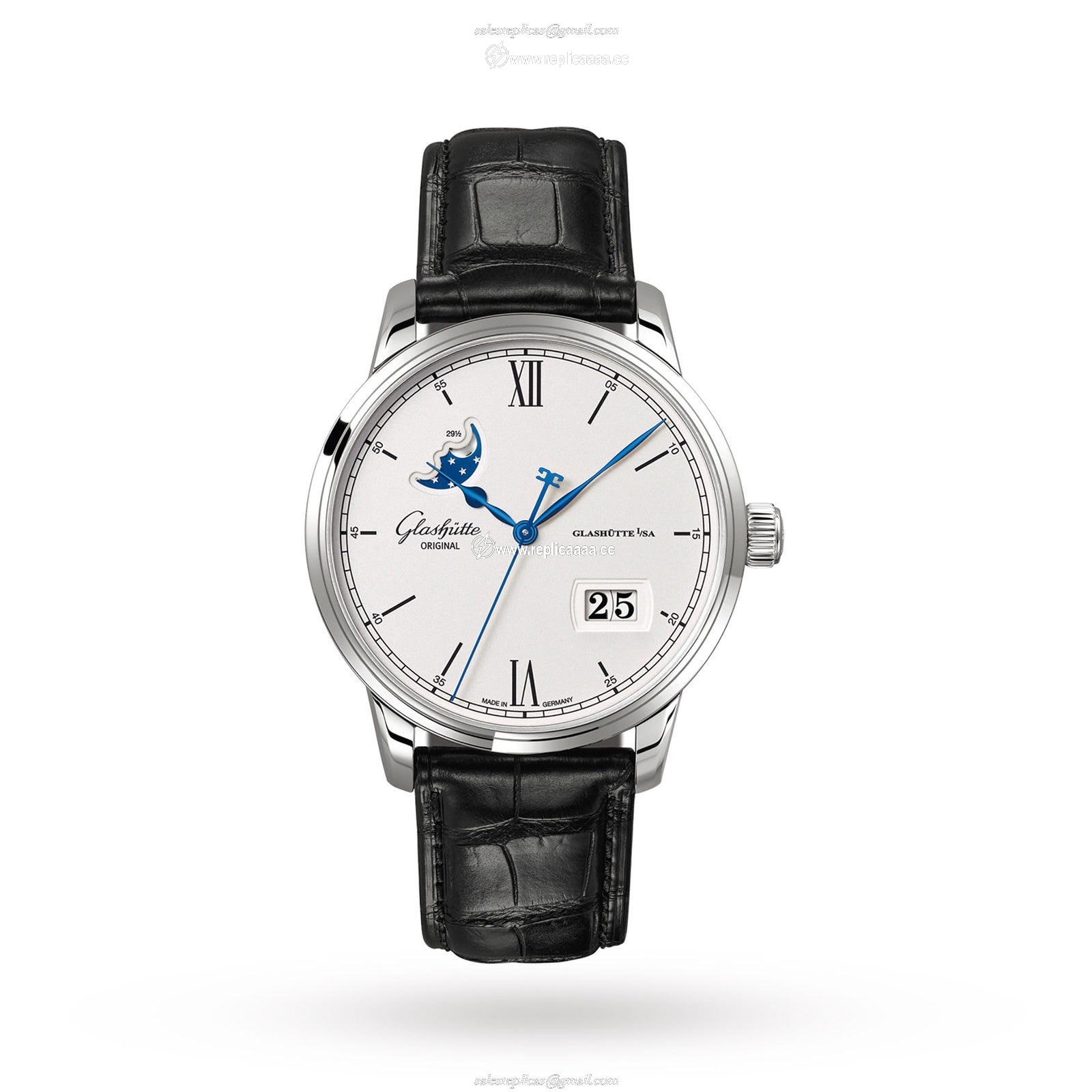 Glashutte Original Senator Excellence Panorama Date Moon Phase Mens details 1-36-04-01-02-30