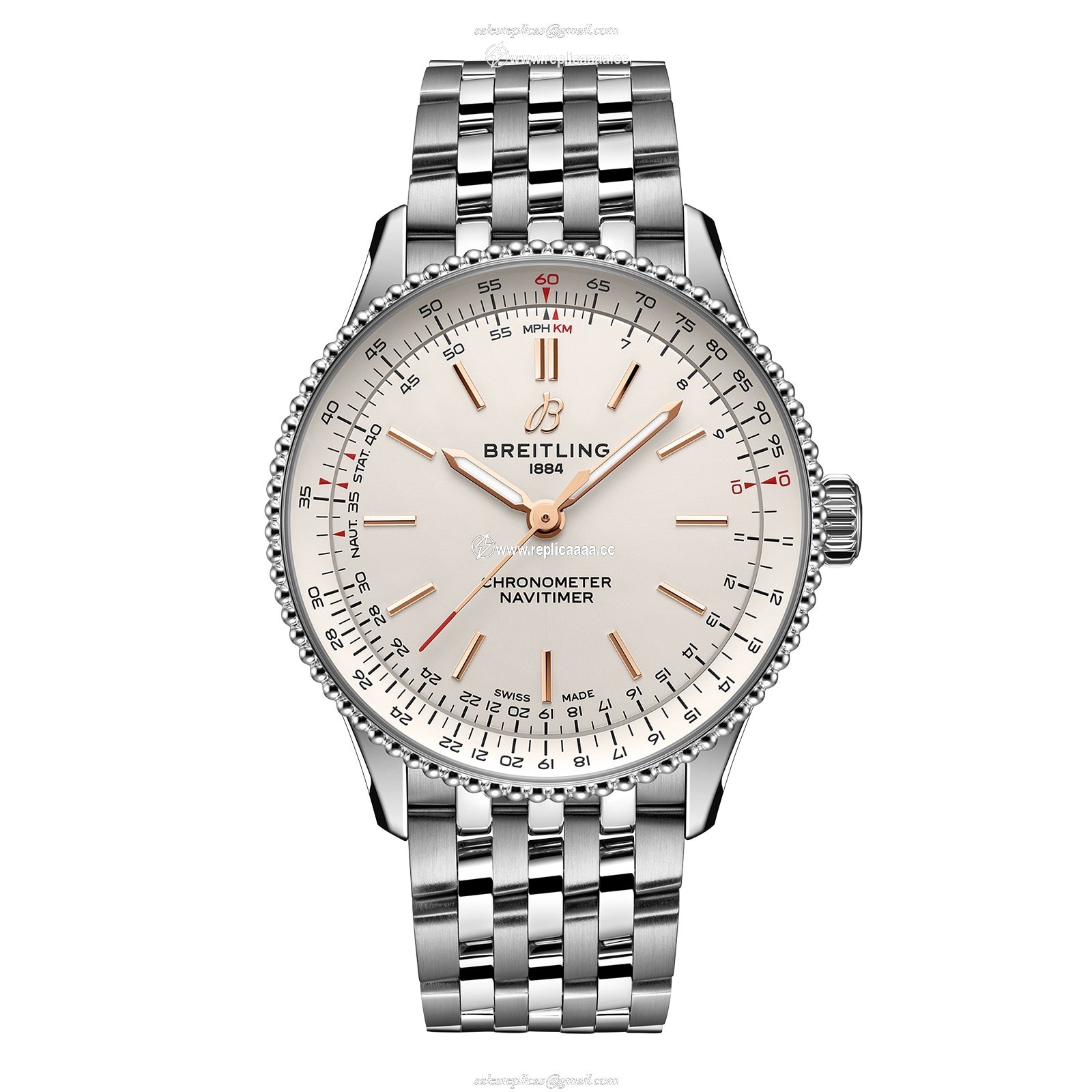 Breitling Navitimer 36mm Ladies details Silver A17327211G1A1