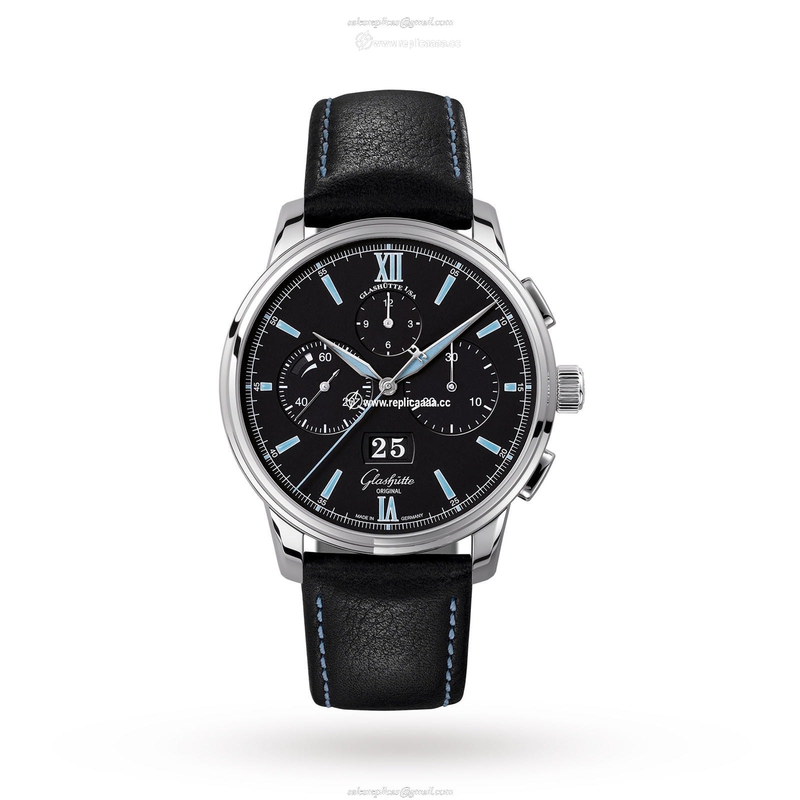 Glashutte Original Senator Chronograph Panorama Date Mens details 1-37-01-03-02-35