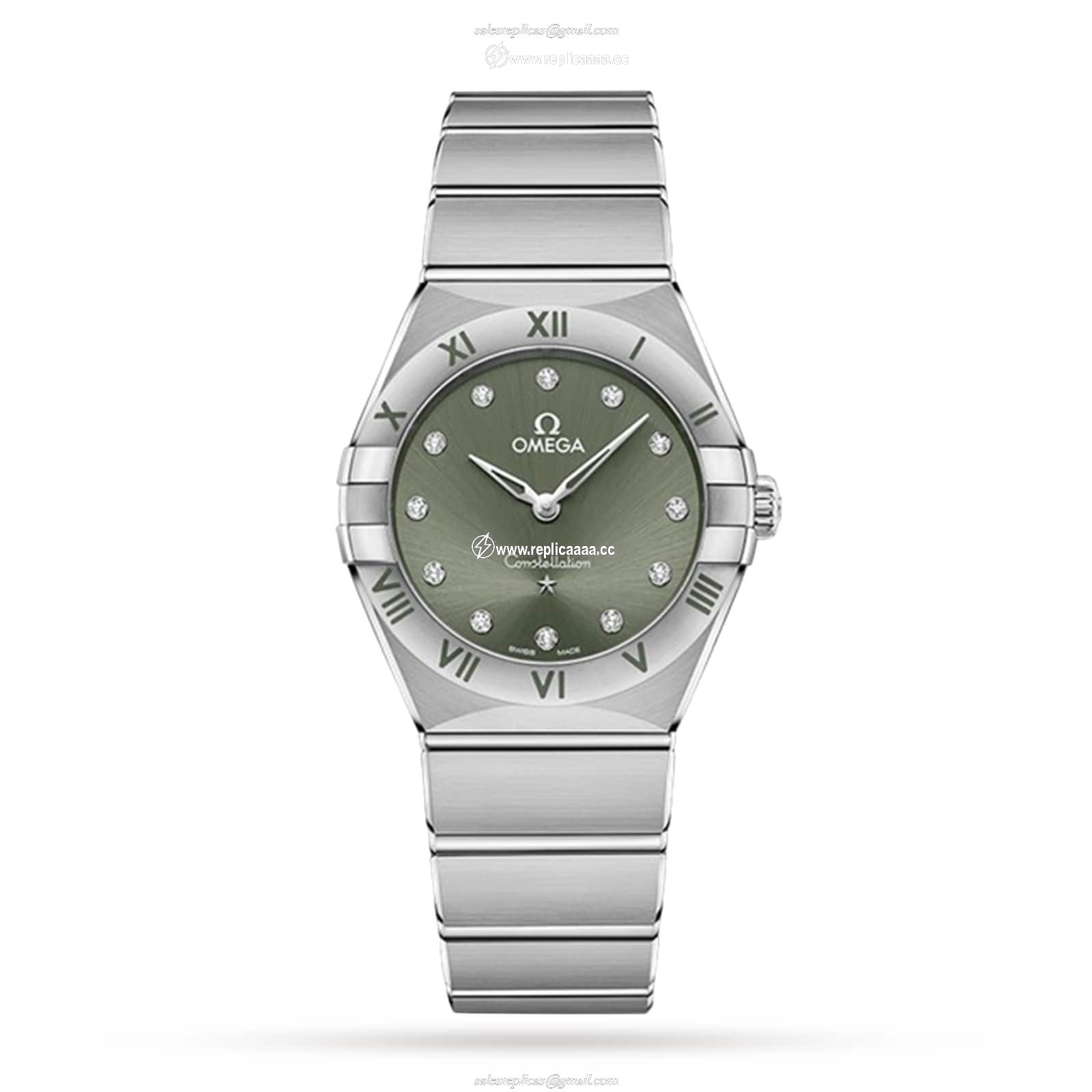Omega Constellation Co-Axial 28mm Ladies details Green O13110286060001 1 Omega Constellation Co-Axial 28mm Ladies details Green O13110286060001
