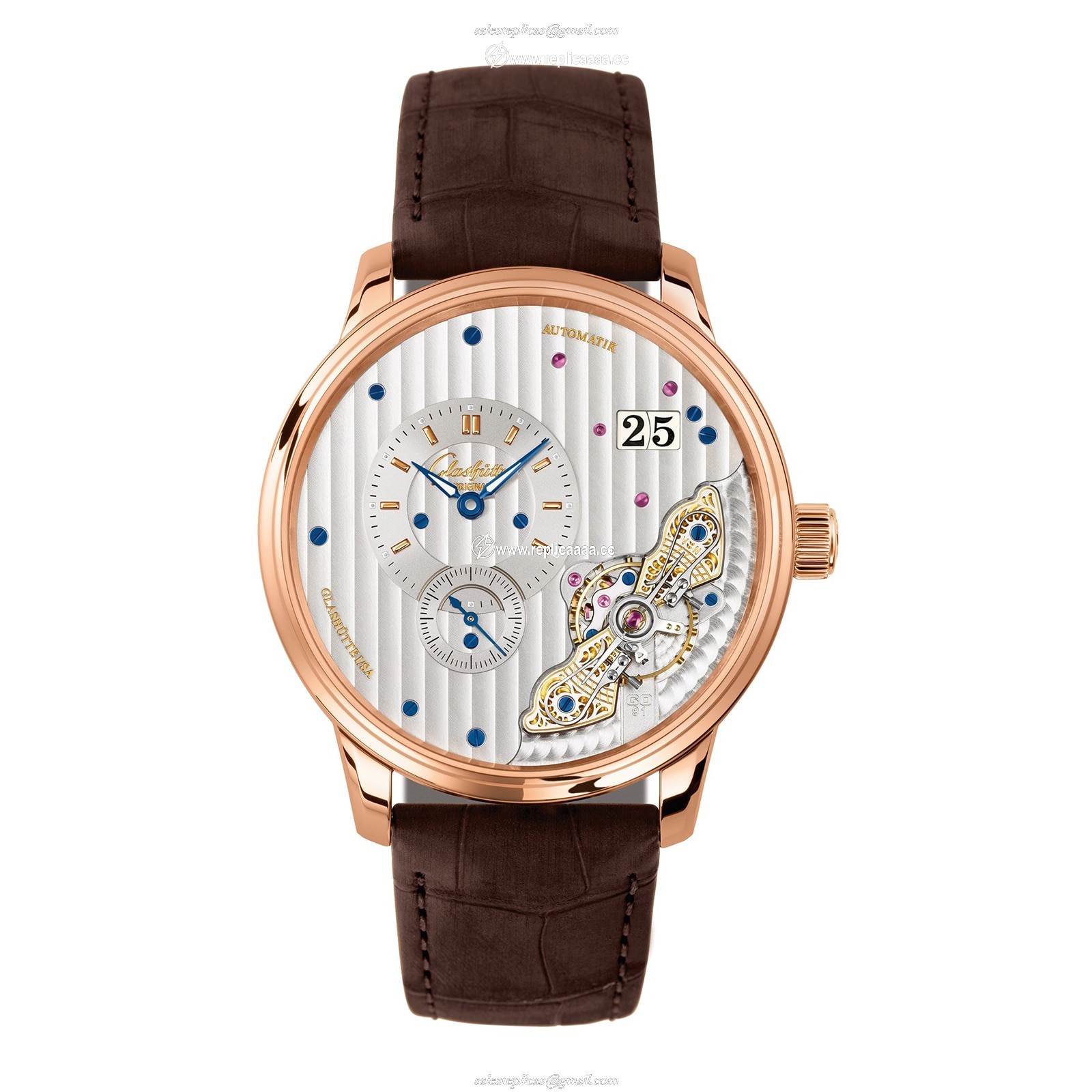 Glashutte Original PanoMatic Inverse 42mm Mens details Silver 1-91-02-01-05-30 1 Glashutte Original PanoMatic Inverse 42mm Mens details Silver 1-91-02-01-05-30