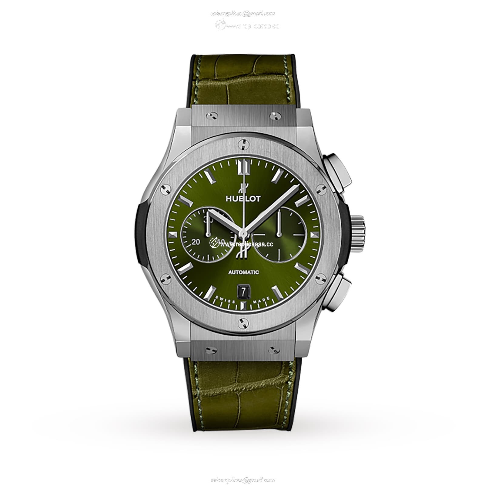 Hublot Classic Fusion Chronograph Titanium Green Automatic 42mm 541.NX.8970.LR 1 Hublot Classic Fusion Chronograph Titanium Green Automatic 42mm 541.NX.8970.LR
