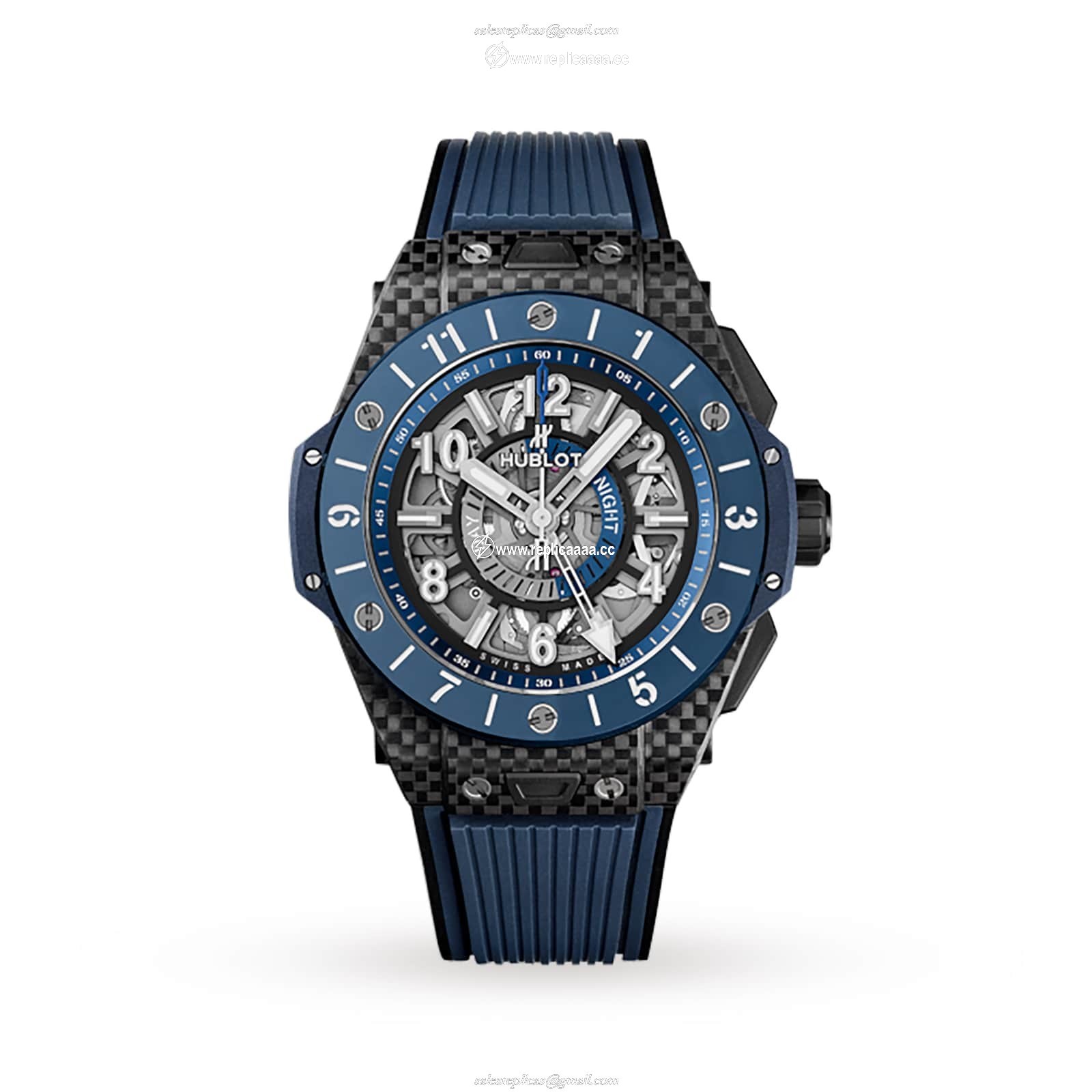 Hublot Big Bang Unico Gmt Carbon Blue Ceramic Automatic 45mm 471.QL.7127.RX 1 Hublot Big Bang Unico Gmt Carbon Blue Ceramic Automatic 45mm 471.QL.7127.RX