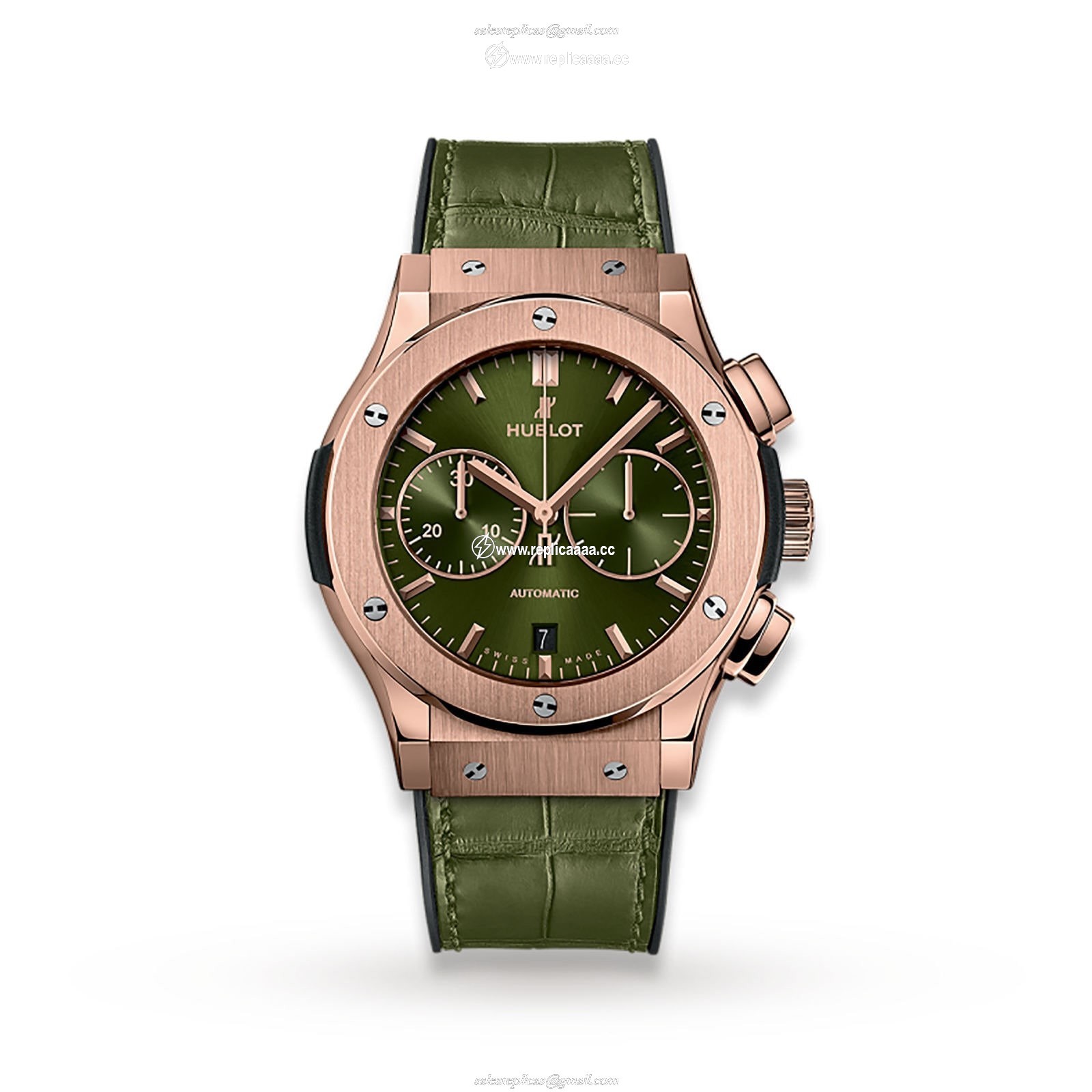 Hublot Classic Fusion Chronograph King Gold Green 45mm 521.OX.8980.LR 1 Hublot Classic Fusion Chronograph King Gold Green 45mm 521.OX.8980.LR