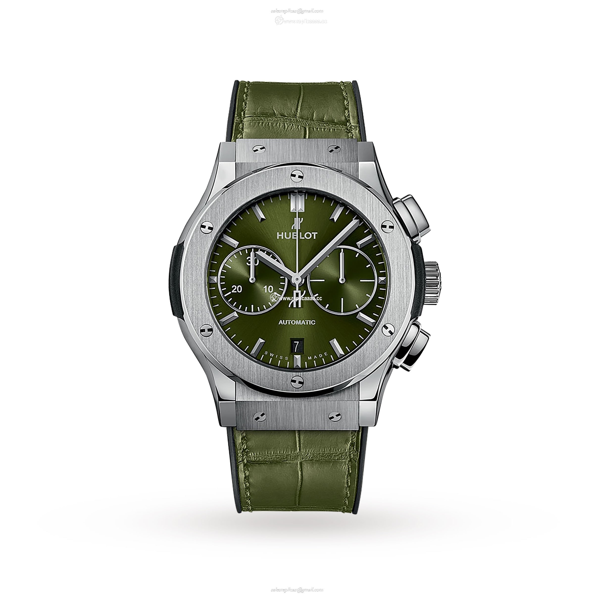 Hublot Classic Fusion Chronograph Titanium Green 45mm 521.NX.8970.LR 1 Hublot Classic Fusion Chronograph Titanium Green 45mm 521.NX.8970.LR