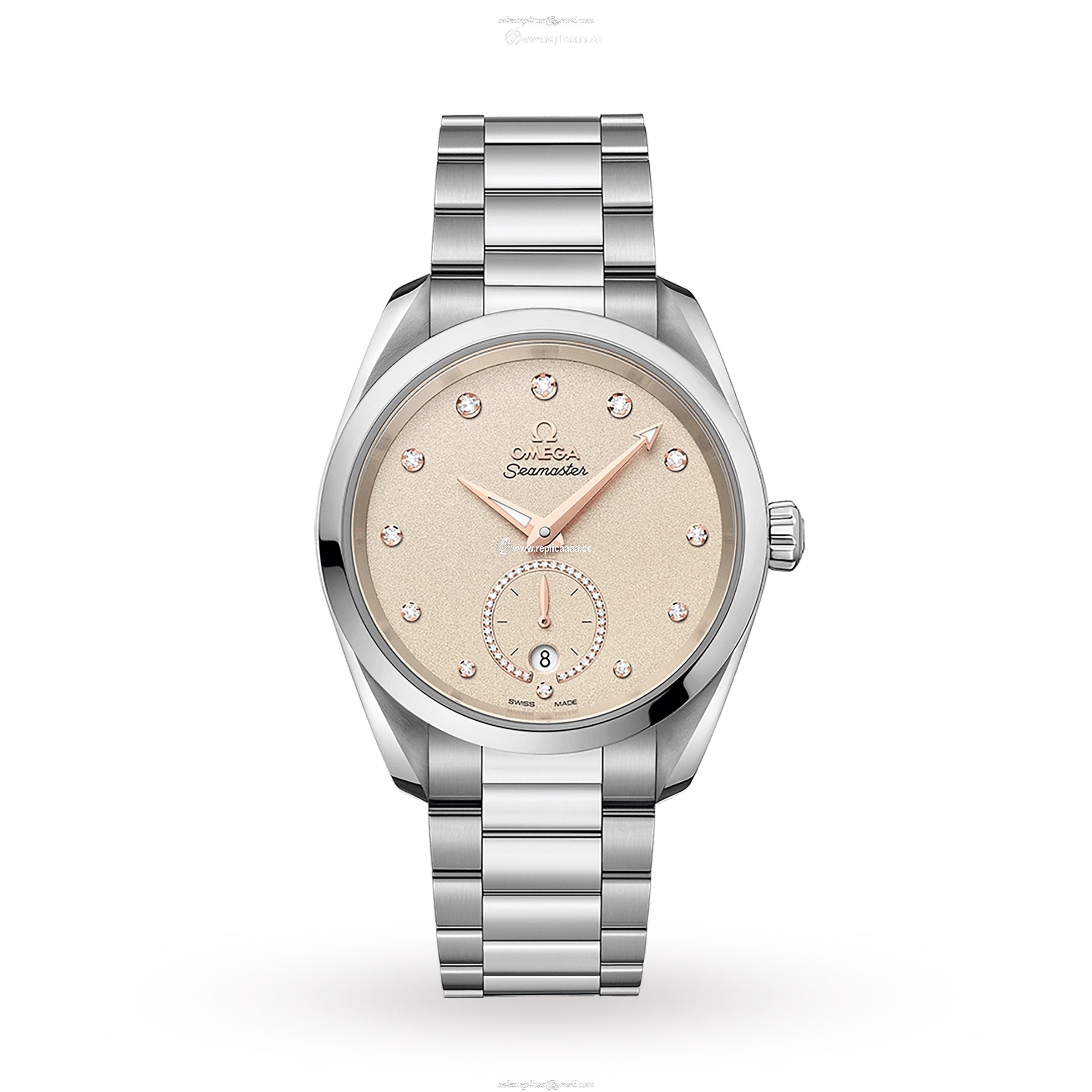Omega Seamaster Aqua Terra Seamaster Steel Chronometer 38mm Ladies details O22010382059001 1 Omega Seamaster Aqua Terra Seamaster Steel Chronometer 38mm Ladies details O22010382059001