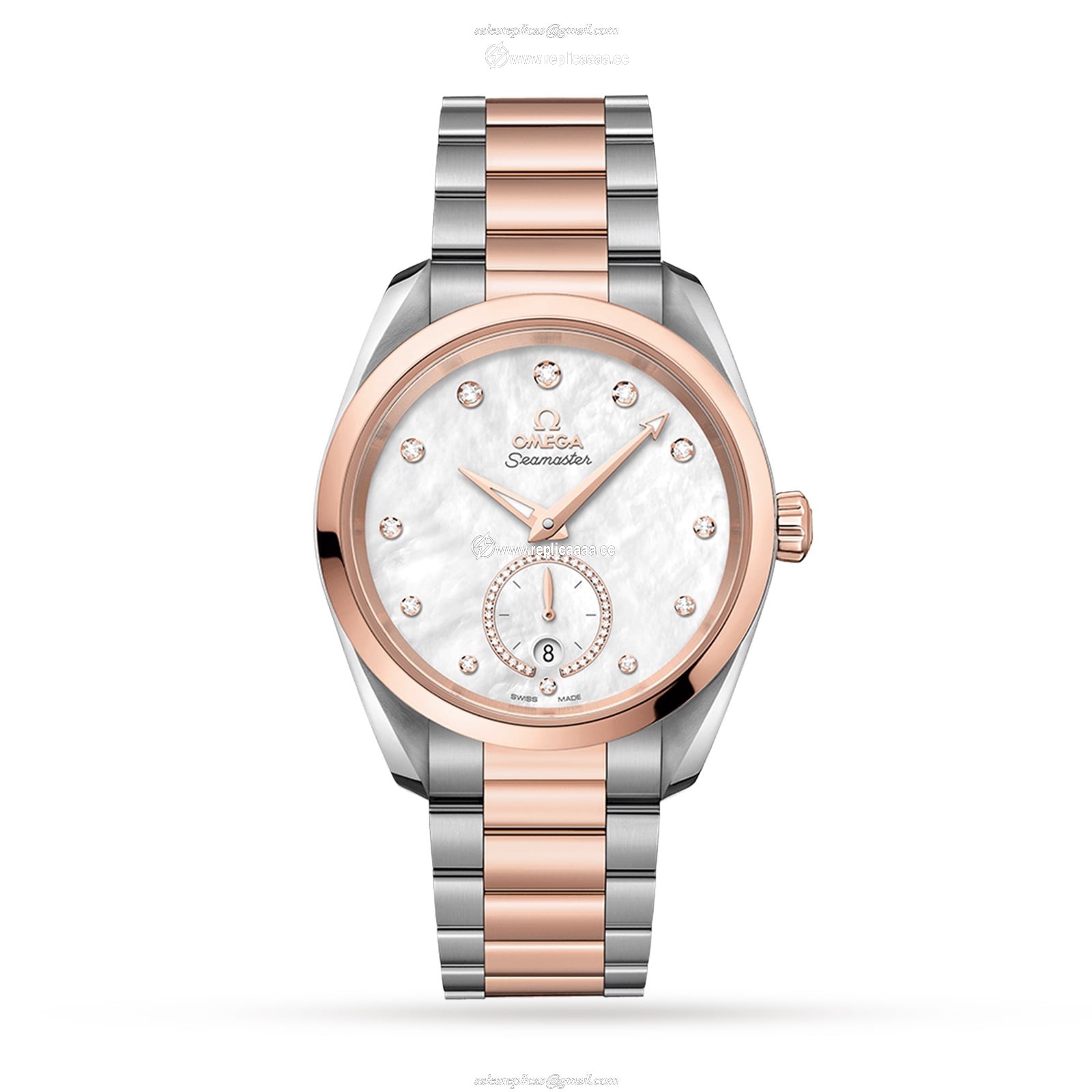 Omega Seamaster Aqua Terra Two-Tone 38mm Ladies details O22020382055002 1 Omega Seamaster Aqua Terra Two-Tone 38mm Ladies details O22020382055002
