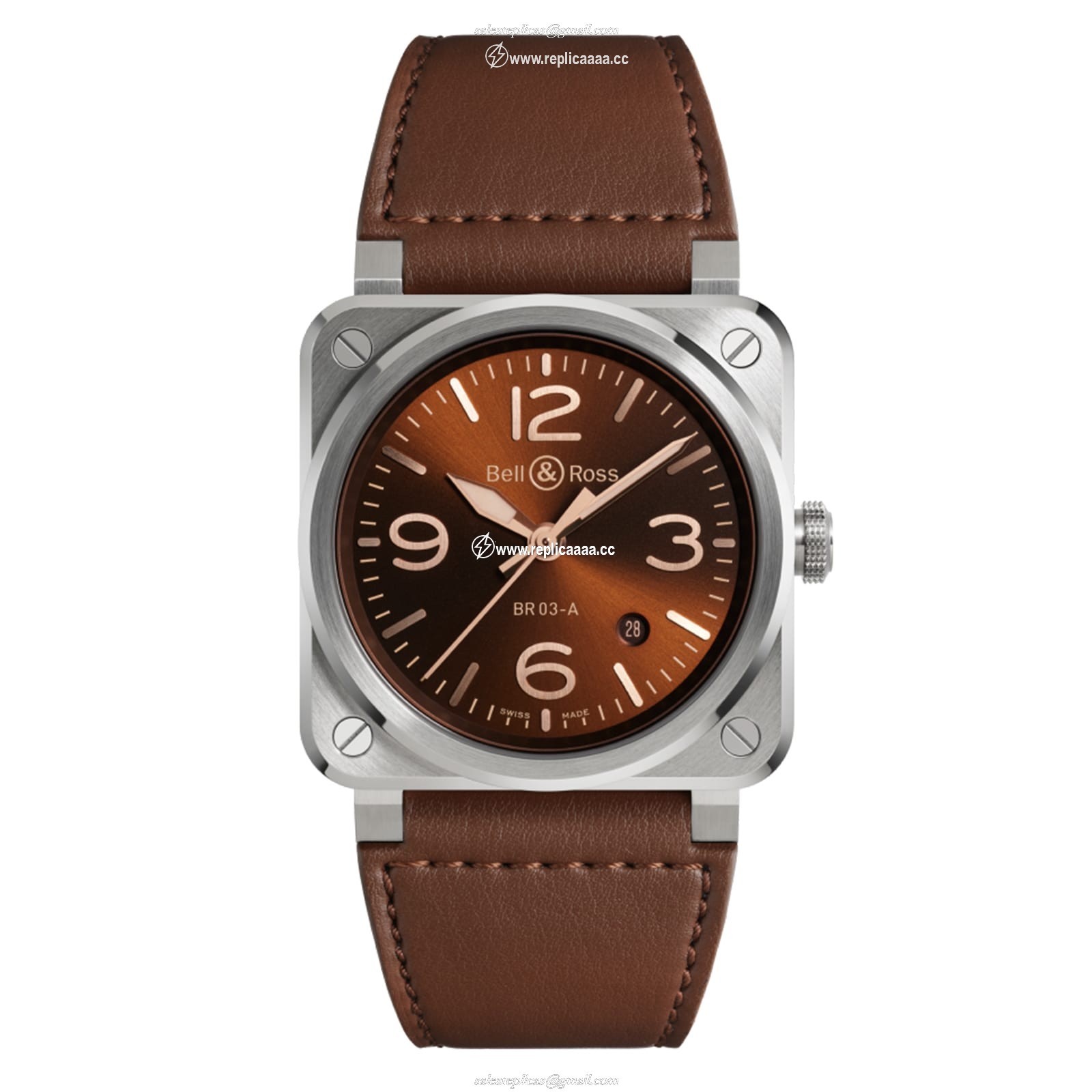 Bell & Ross BR 03 Golden Heritage 41mm BR03A-GH-ST/SCA 1 Bell & Ross BR 03 Golden Heritage 41mm BR03A-GH-ST/SCA