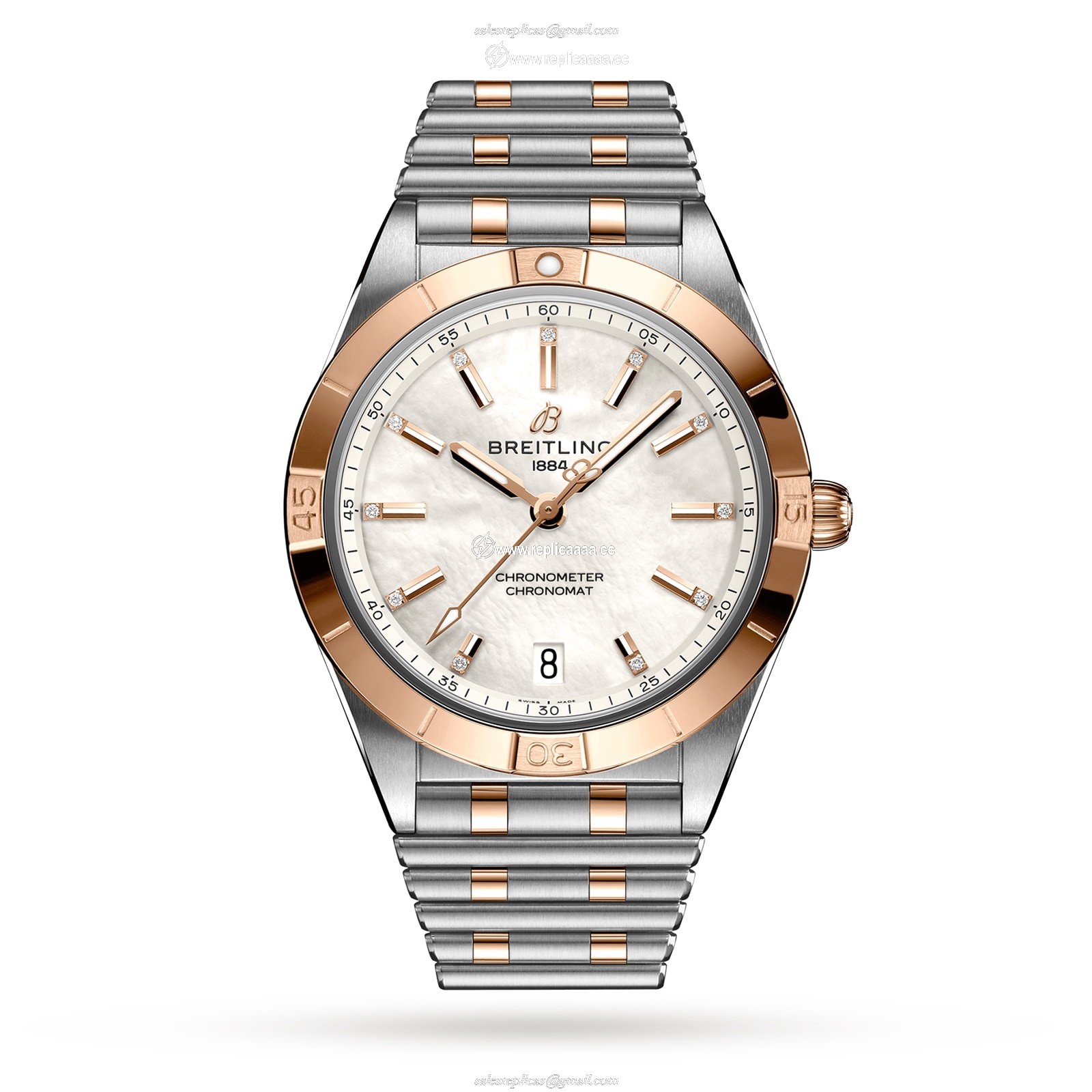 Breitling Chronomat Automatic 36 Stainless Steel 18k Red Gold details U10380101A2U1 1 Breitling Chronomat Automatic 36 Stainless Steel 18k Red Gold details U10380101A2U1