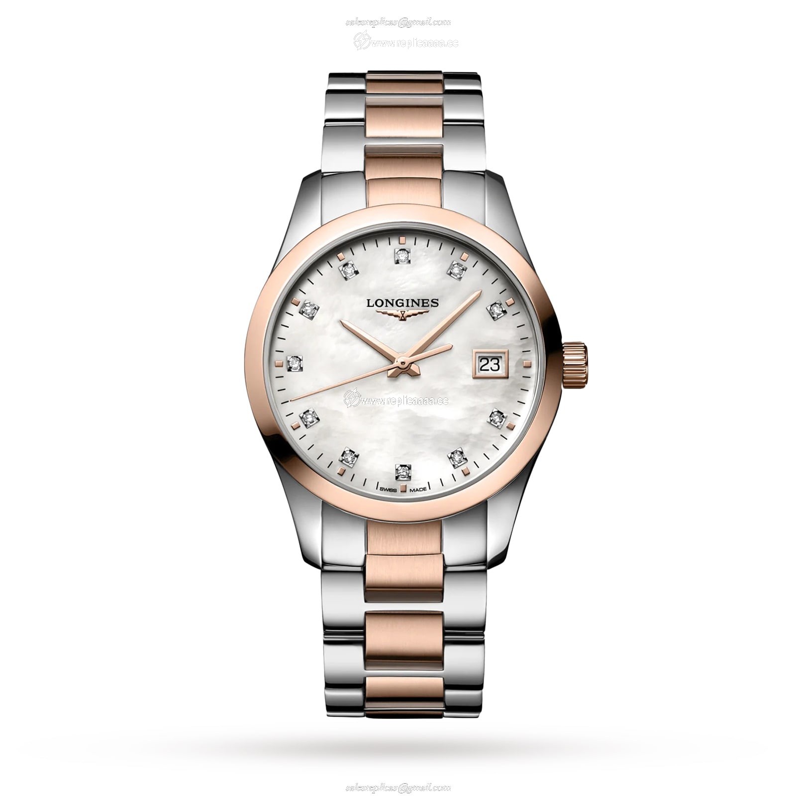 Longines Conquest Classic 34mm Ladies details White L23863877 1 Longines Conquest Classic 34mm Ladies details White L23863877
