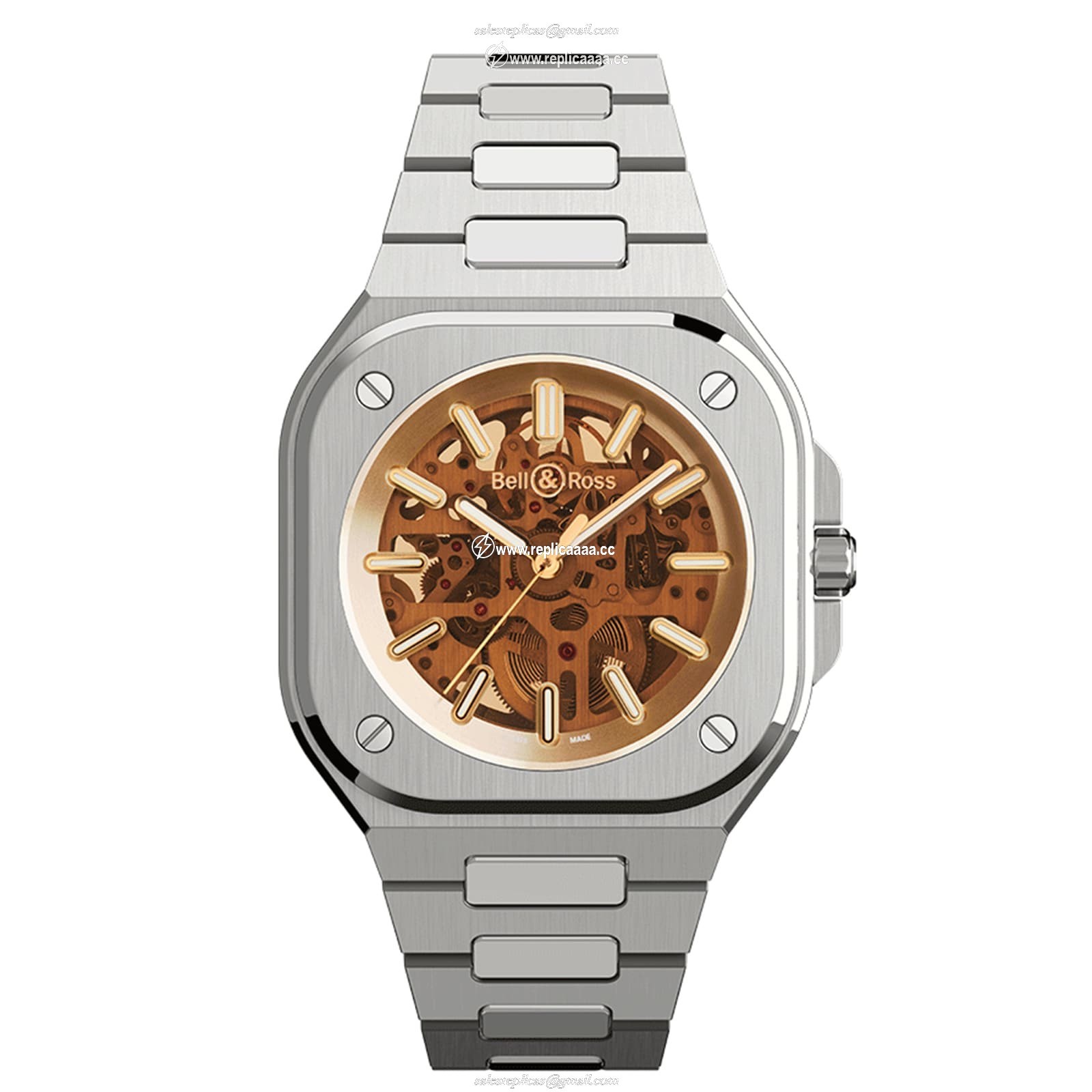 Bell & Ross BR 05 Skeleton Golden 40mm Mens details BR05A-CH-SKST/SST 1 Bell & Ross BR 05 Skeleton Golden 40mm Mens details BR05A-CH-SKST/SST