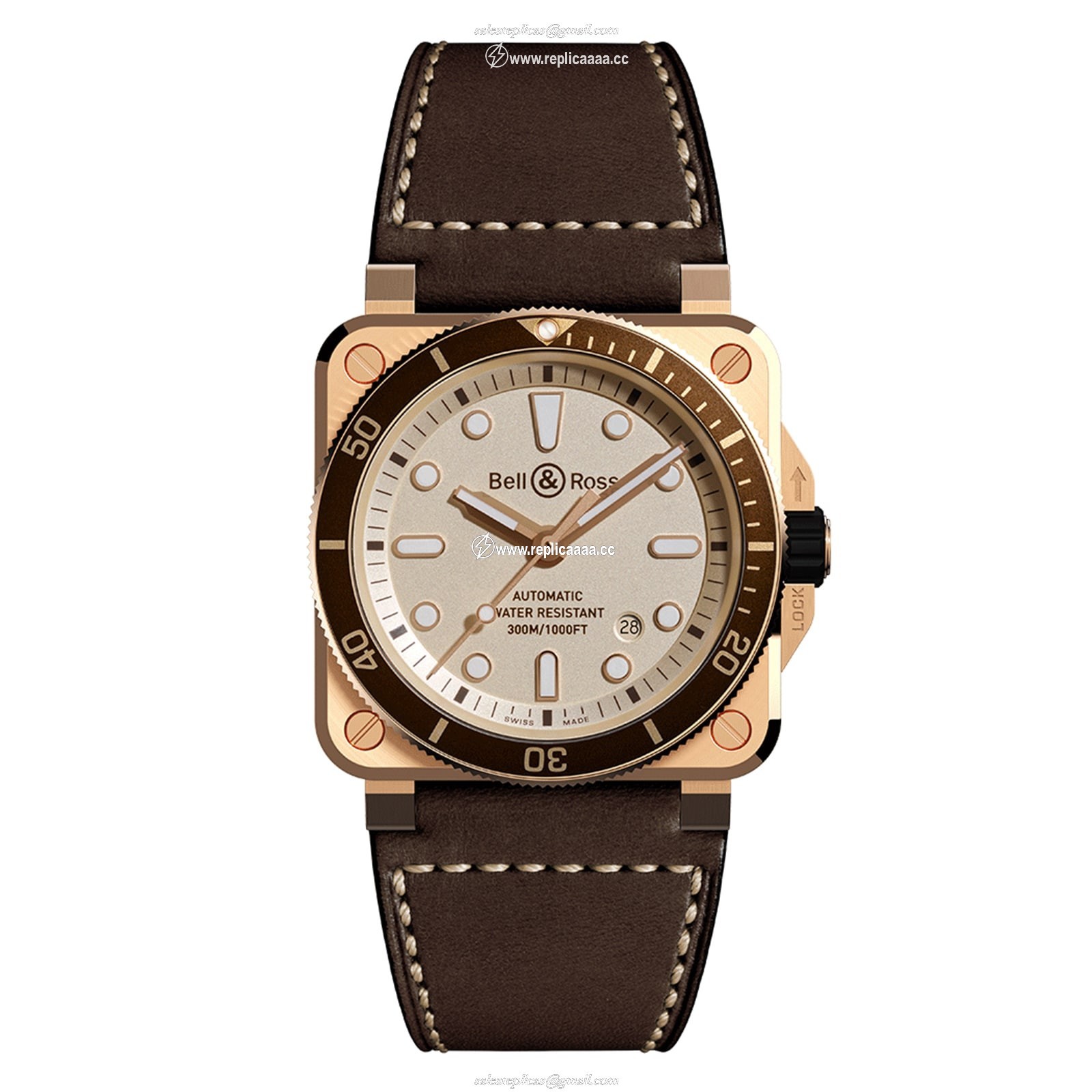 Bell & Ross BR 03-92 Diver White Bronze 42mm Mens details BR0392-D-WH-BR/SCA