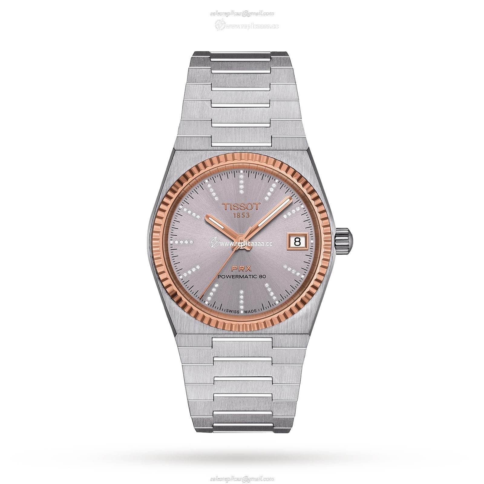 Tissot T-Gold PRX Powermatic 80 35mm Ladies details T9312074133600 1 Tissot T-Gold PRX Powermatic 80 35mm Ladies details T9312074133600