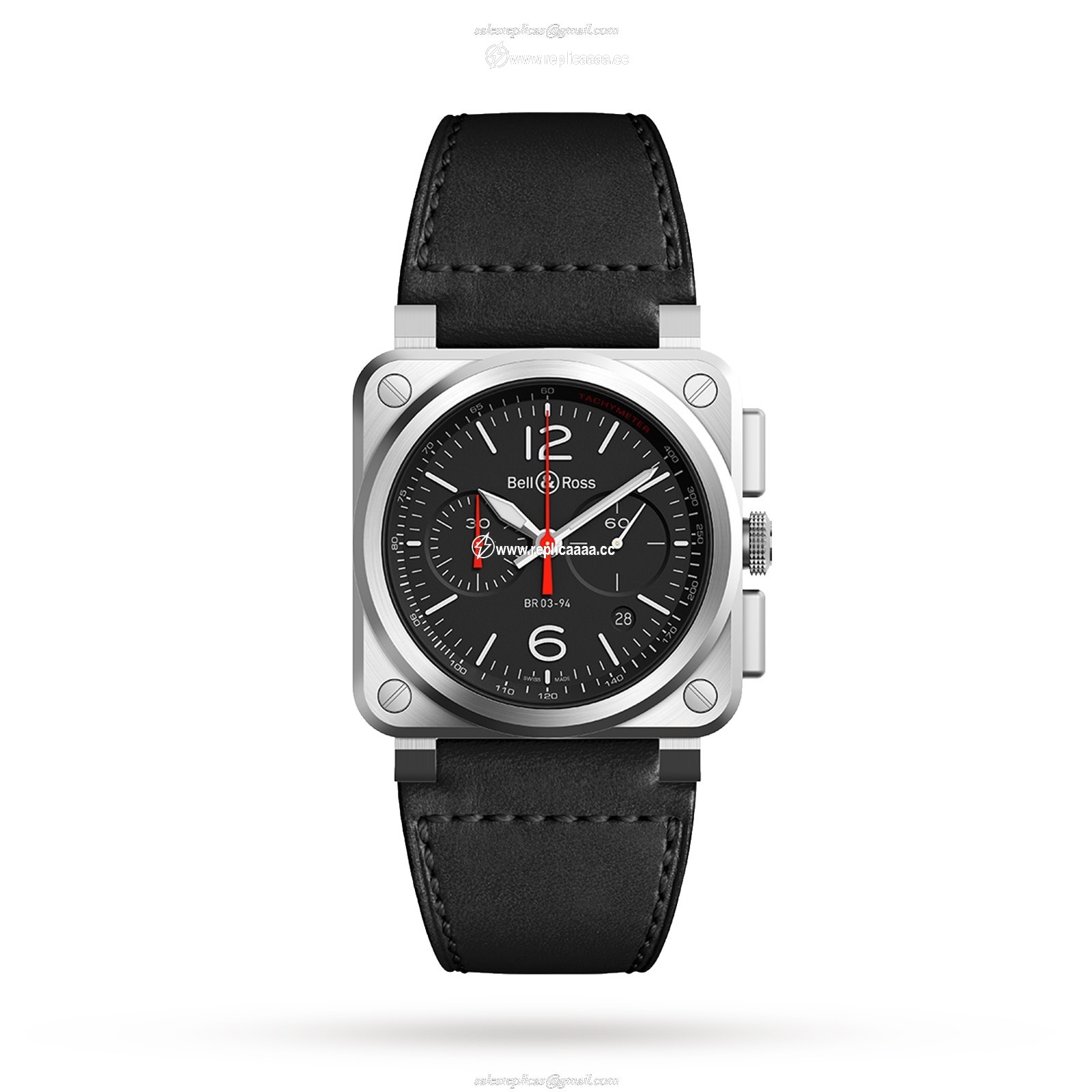 Bell & Ross BR 03-94 BLACK STEEL 42mm BR0394-BLC-ST/SCA 1 Bell & Ross BR 03-94 BLACK STEEL 42mm BR0394-BLC-ST/SCA