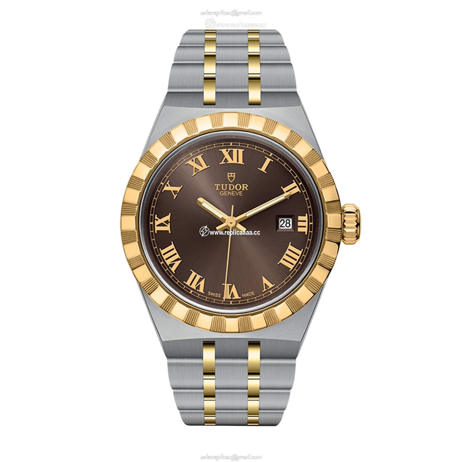Tudor Royal S G 28mm Steel Case Chocolate Brown Dial M28303-0008