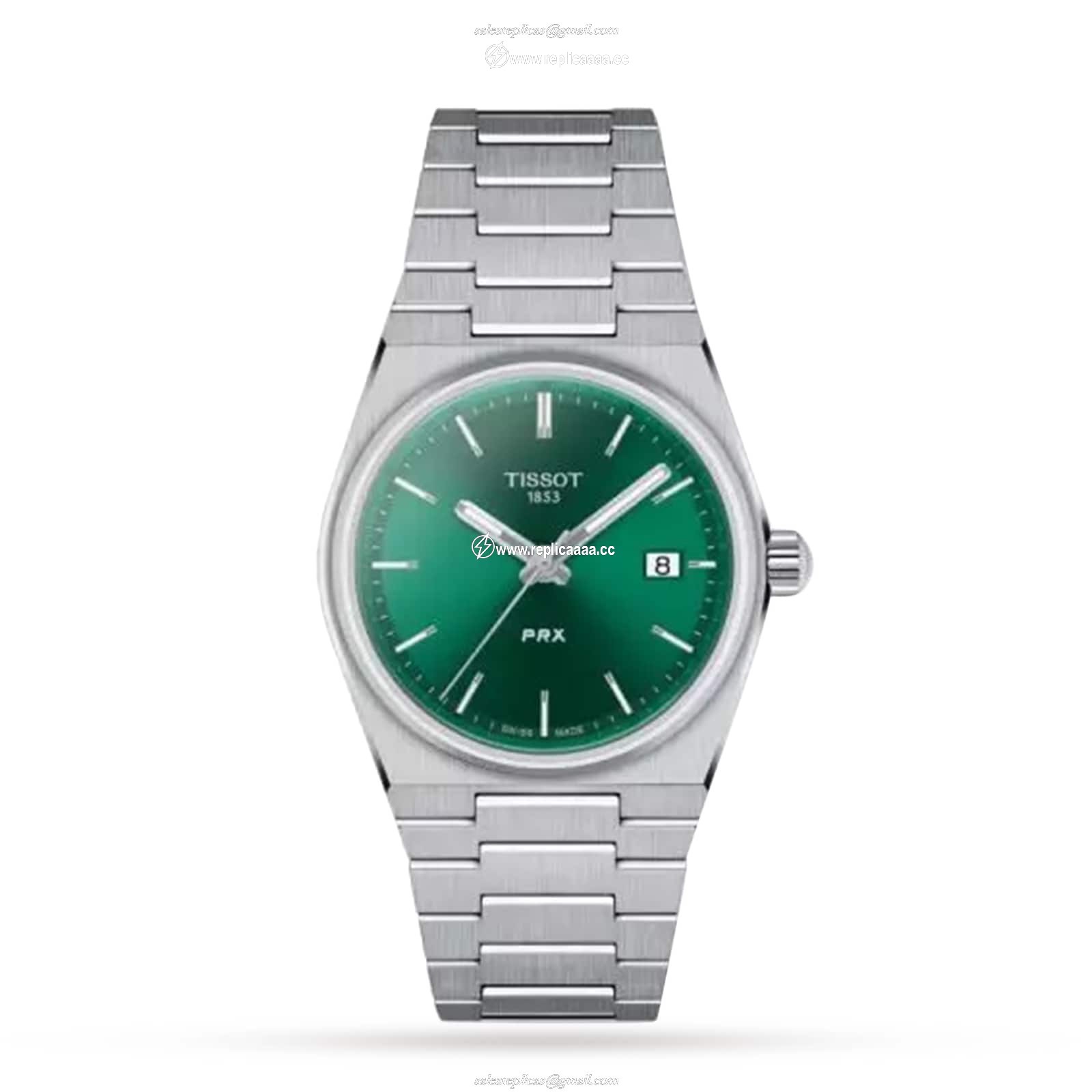 Tissot T-Classic PRX 35mm Unisex details Green T1372101108100 1 Tissot T-Classic PRX 35mm Unisex details Green T1372101108100