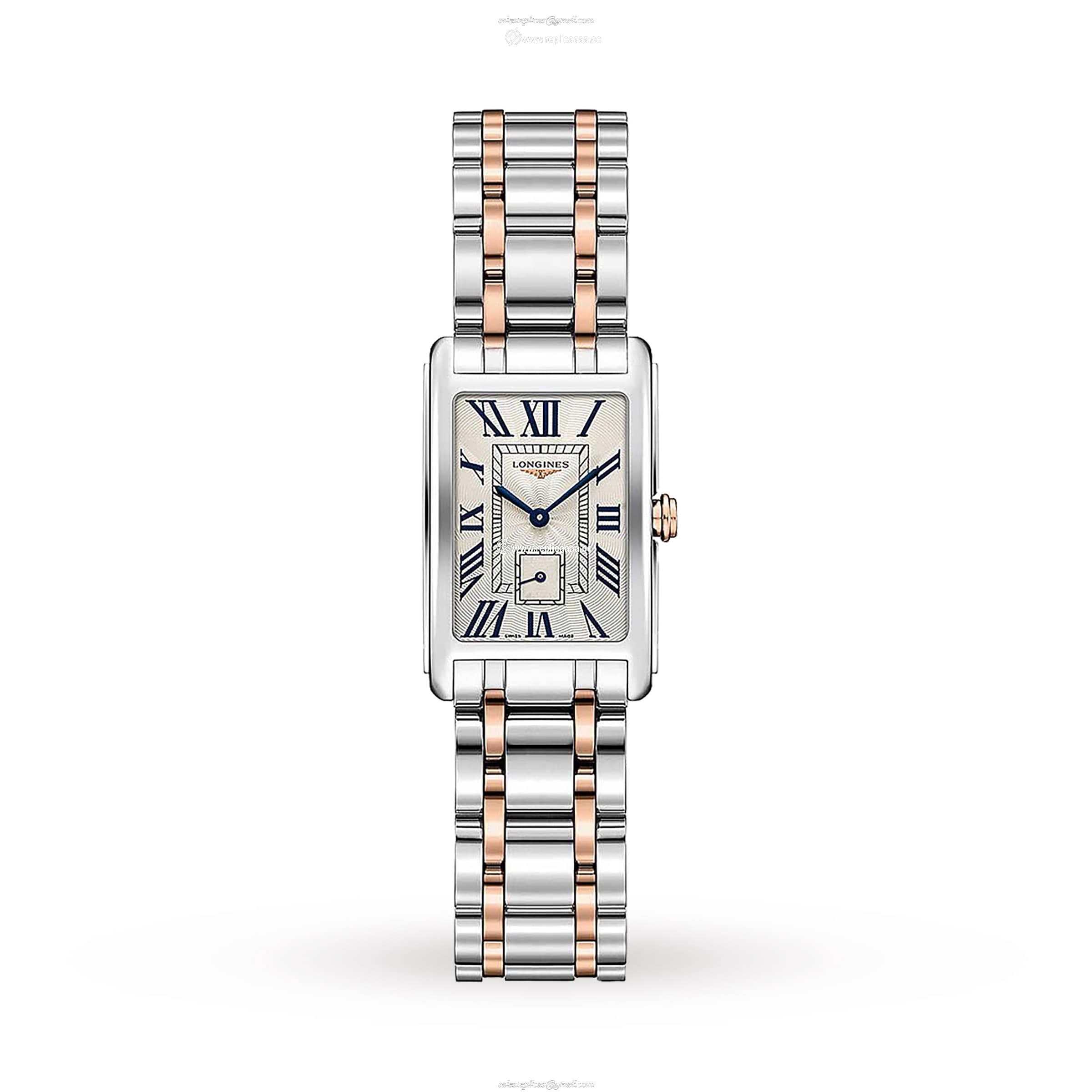 Longines DolceVita 21mm Stainless Steel with 18k Pink Gold Ladies details L52555717 1 Longines DolceVita 21mm Stainless Steel with 18k Pink Gold Ladies details L52555717