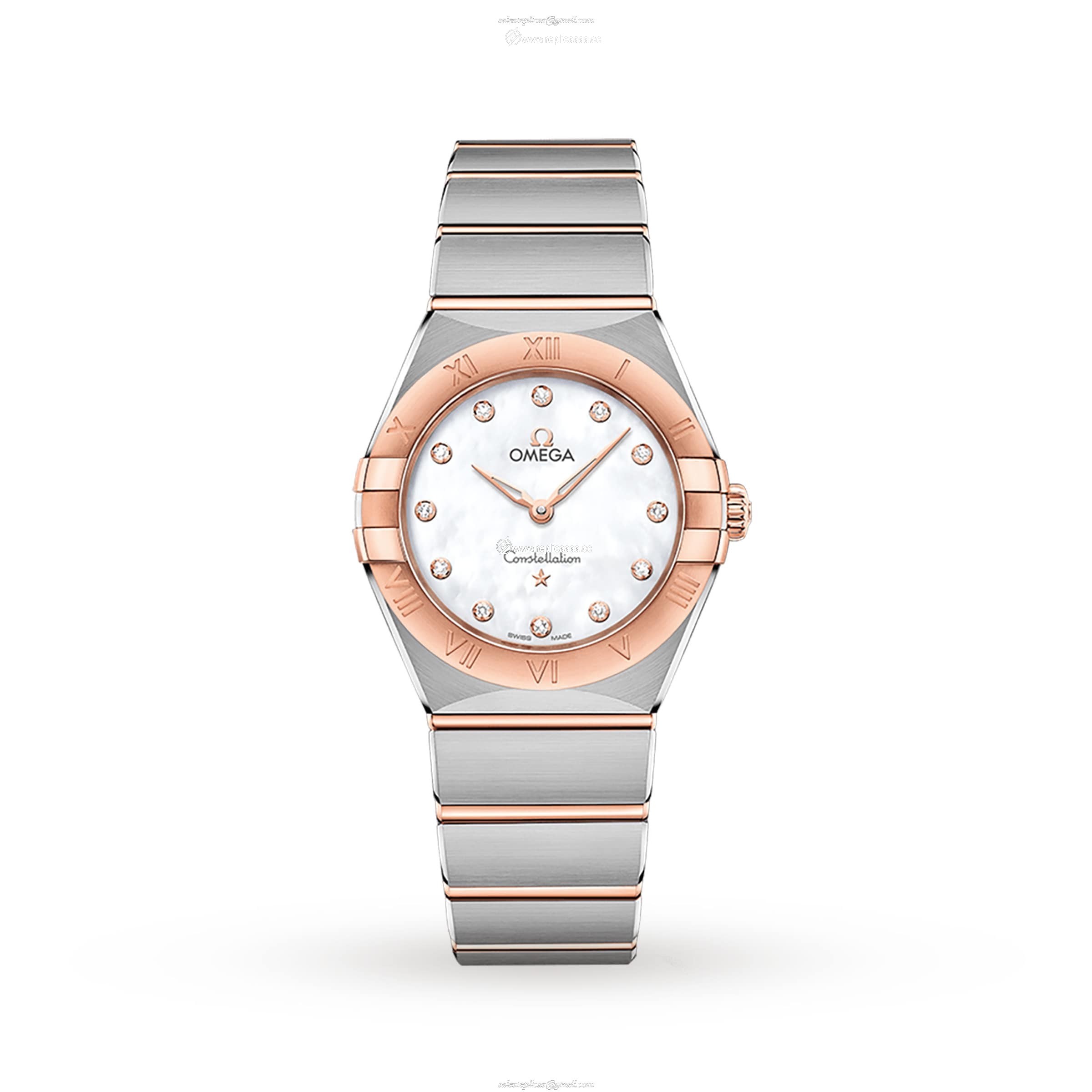 Omega Constellation Manhattan 28mm Ladies details O13120286055001 1 Omega Constellation Manhattan 28mm Ladies details O13120286055001